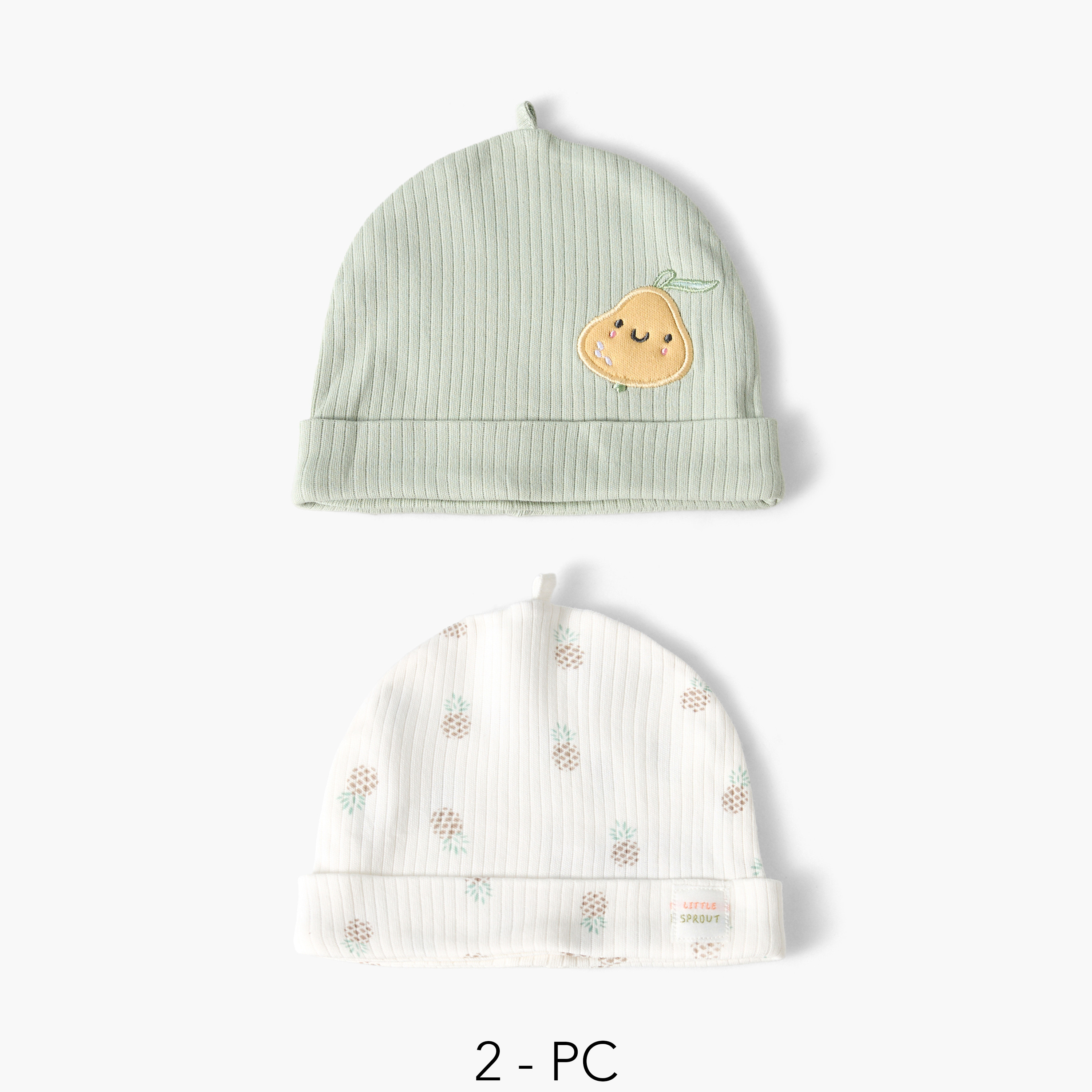 Pack of 2 Juniors Cap with Ribbed Design-baby-boys-accessories-caps-image-1