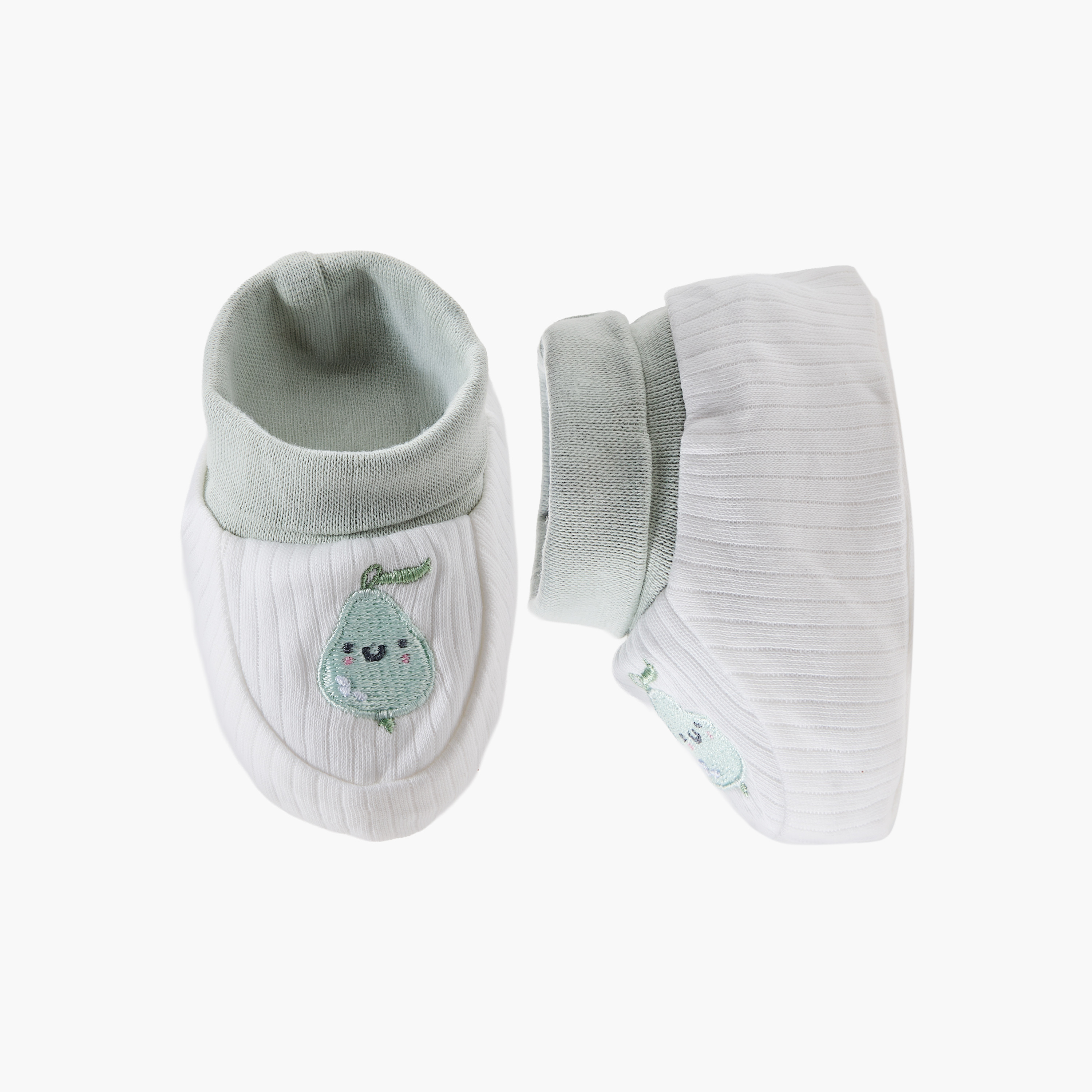 Juniors Booties with Embroidery-baby-boys-shoes-booties-image-1