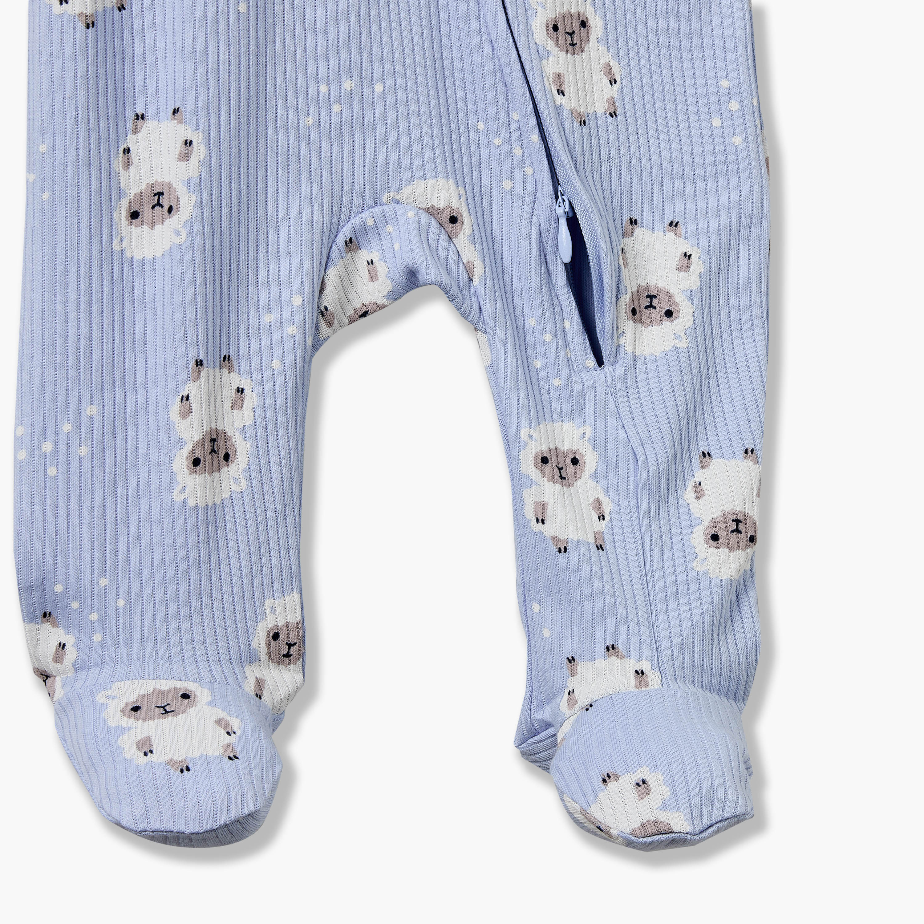 Juniors Cotton Crew Neck Long Sleeves Sleepsuit with Zip Closure-baby-boys-clothing-nightwear-sleepsuits-image-5