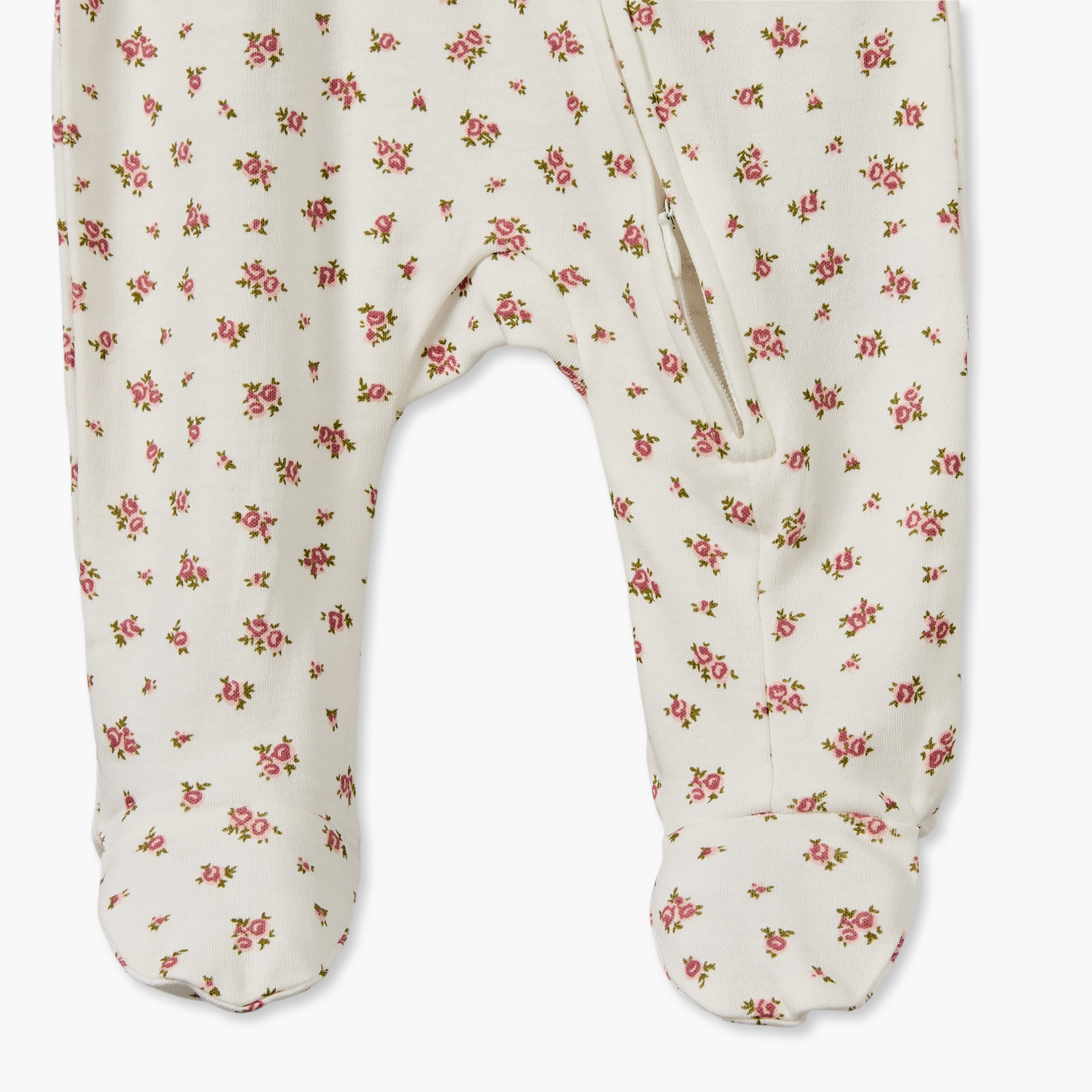 بدلة نوم قطن بياقة مستديرة وأكمام طويلة وطبعات زهرية من جونيورز-baby-girls-clothing-nightwear-sleepsuits-image-5