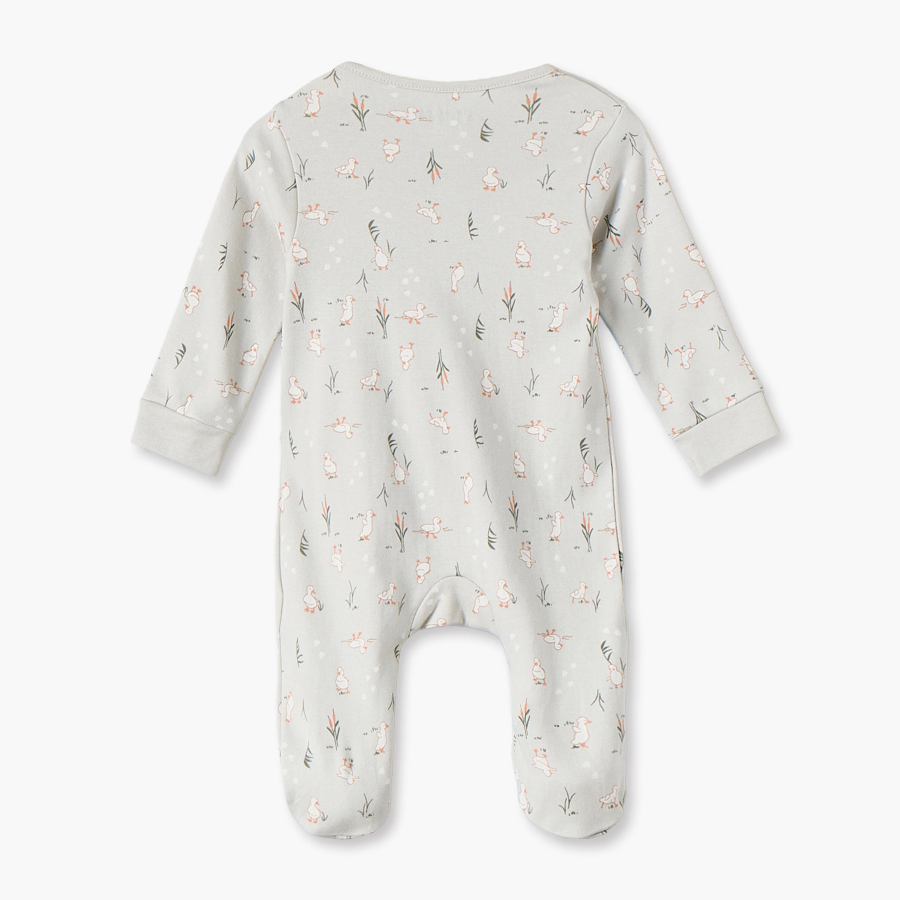 Juniors Cotton Crew Neck Long Sleeves Sleepsuit with Zip Closure-baby-girls-clothing-nightwear-sleepsuits-image-2