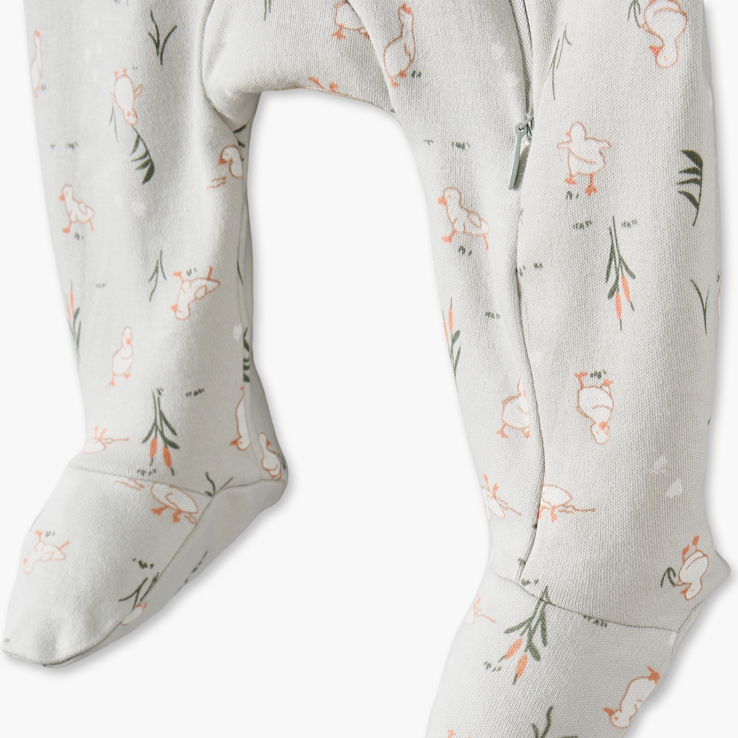 Juniors Cotton Crew Neck Long Sleeves Sleepsuit with Zip Closure-baby-girls-clothing-nightwear-sleepsuits-image-4