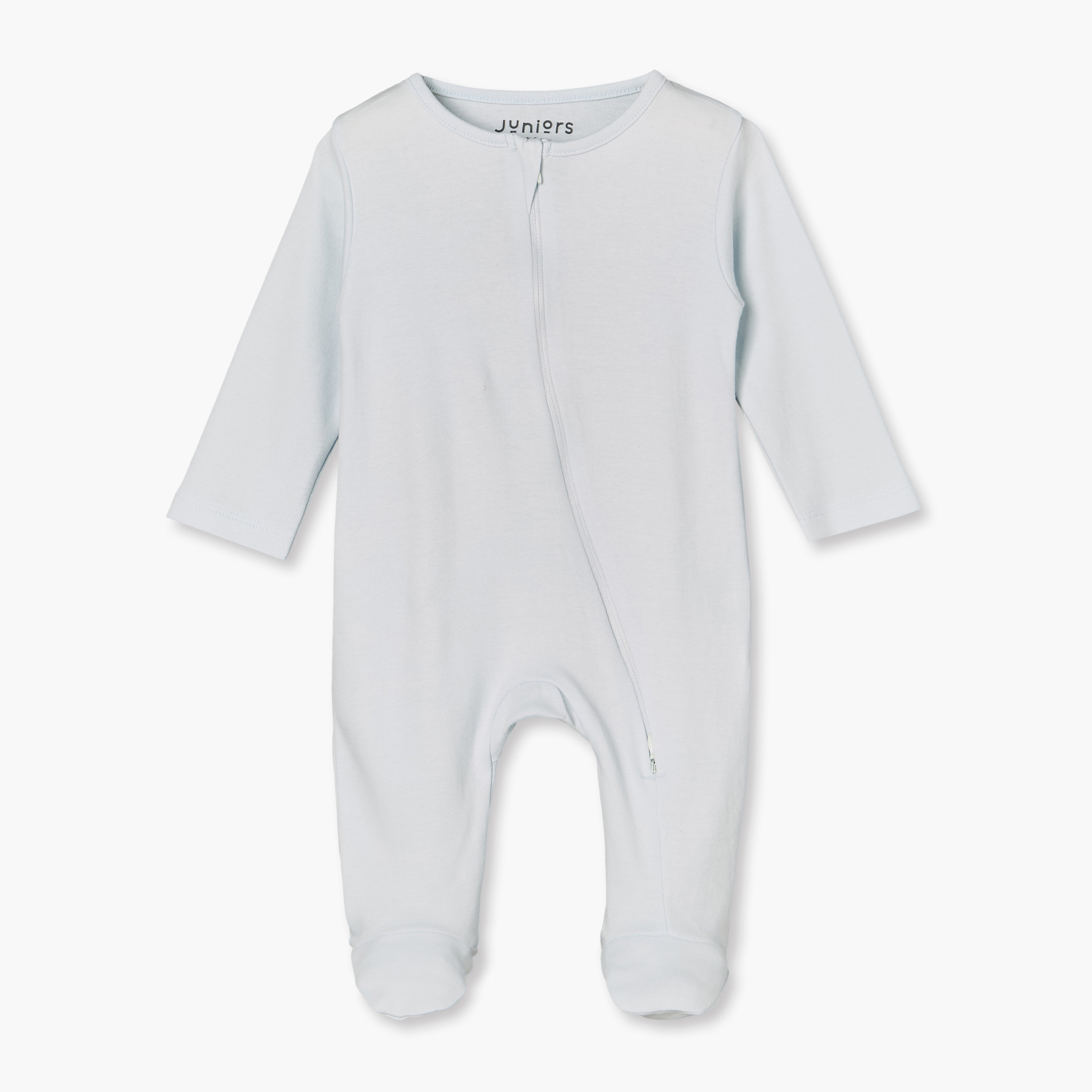 Pack of 7 Juniors Cotton Crew Neck Long Sleeves Sleepsuit with Zip Closure-baby-boys-clothing-nightwear-sleepsuits-image-4