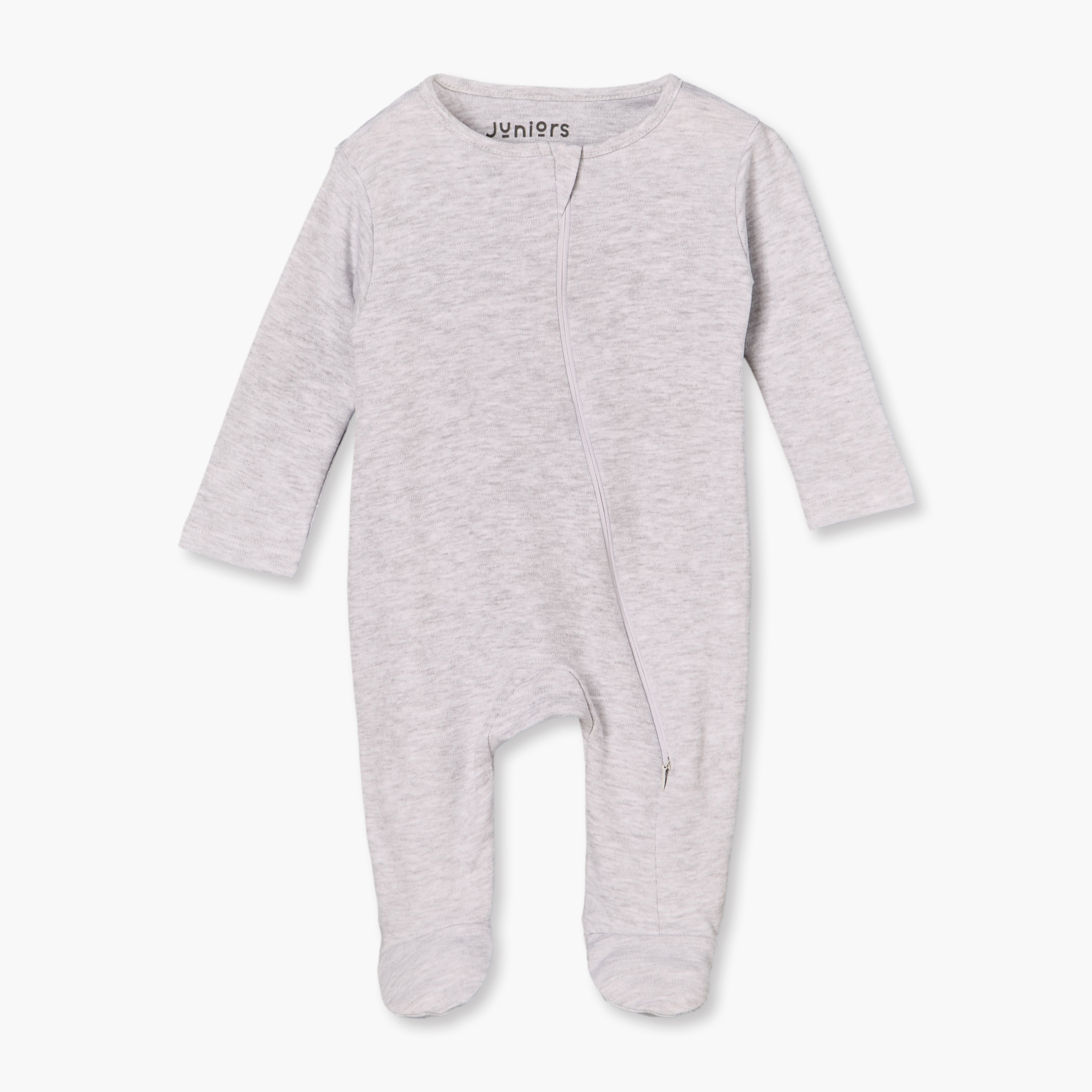 Pack of 7 Juniors Cotton Crew Neck Long Sleeves Sleepsuit with Zip Closure-baby-boys-clothing-nightwear-sleepsuits-image-7