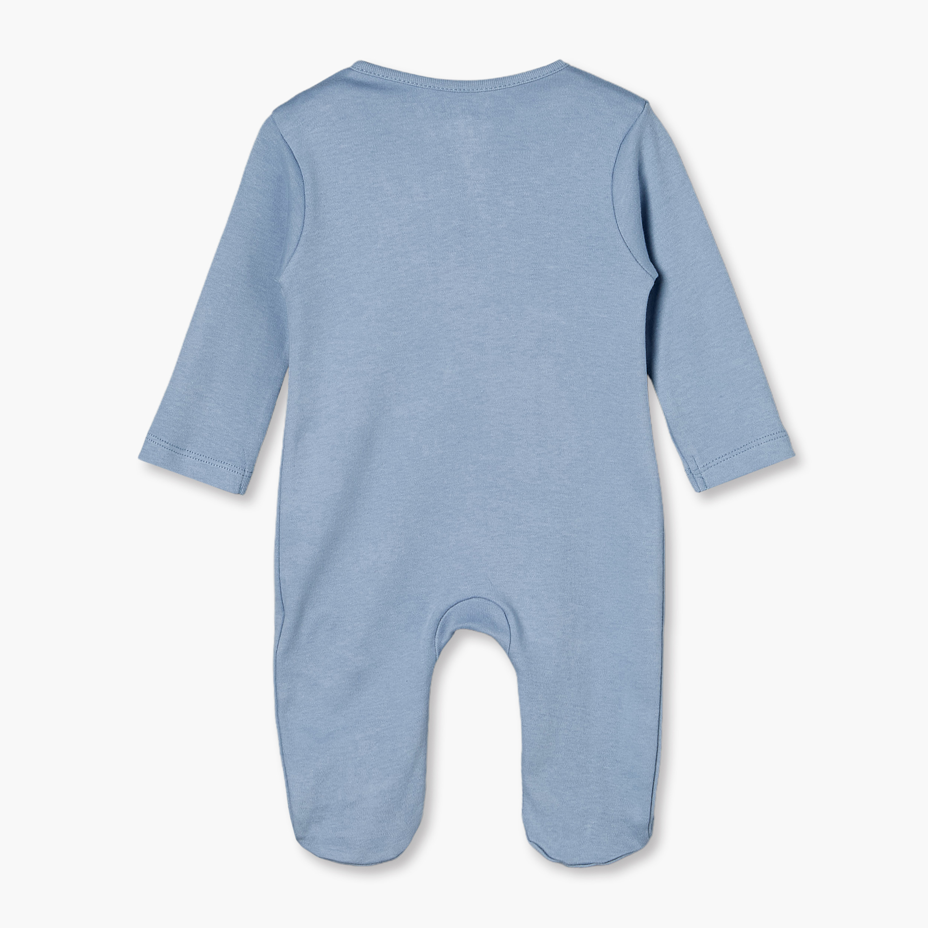 Pack of 7 Juniors Cotton Crew Neck Long Sleeves Sleepsuit with Zip Closure-baby-boys-clothing-nightwear-sleepsuits-image-9