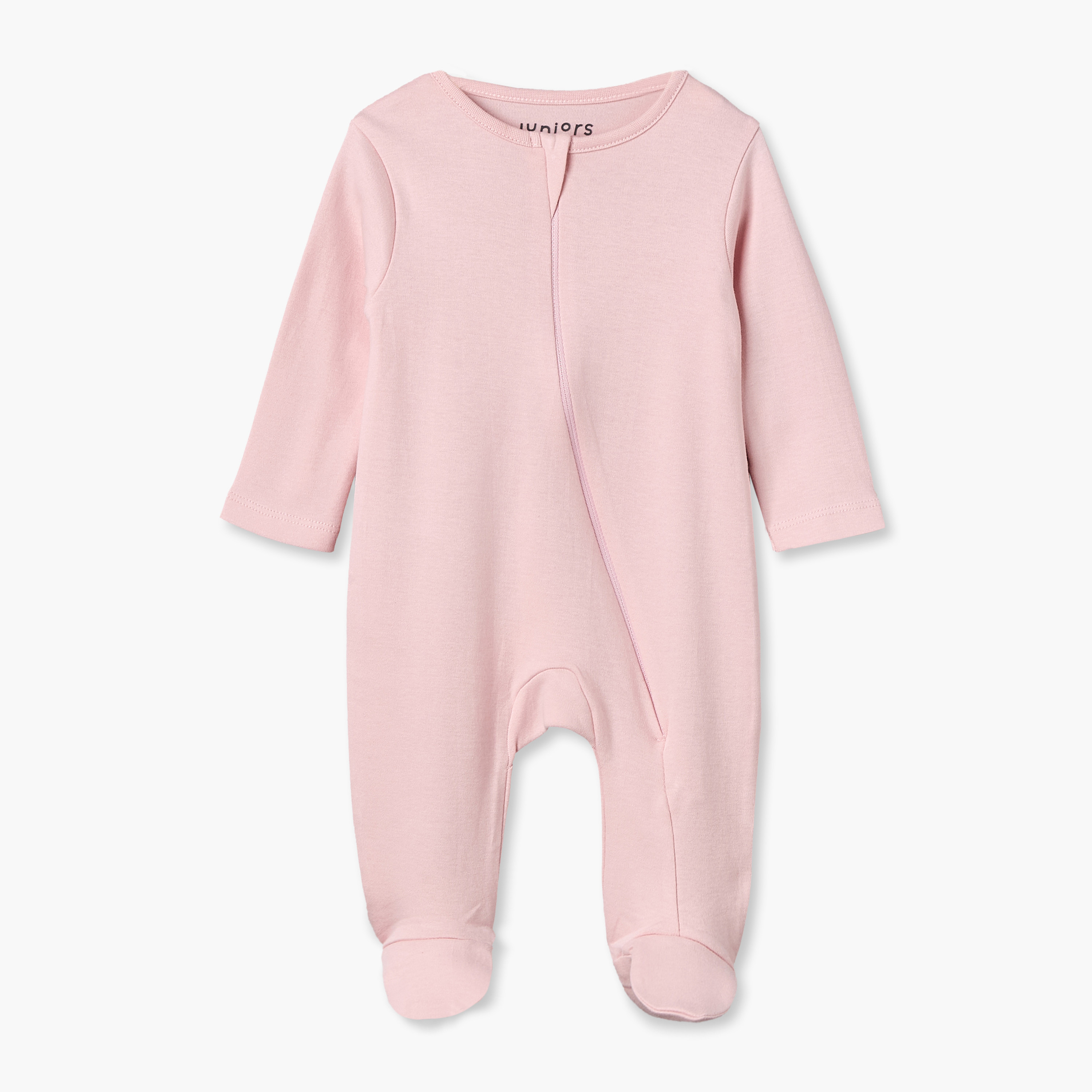 طقم من 3 - بدلة نوم بياقة مستديرة وأكمام طويلة وسحاب إغلاق من جونيورز-baby-girls-clothing-nightwear-sleepsuits-image-5