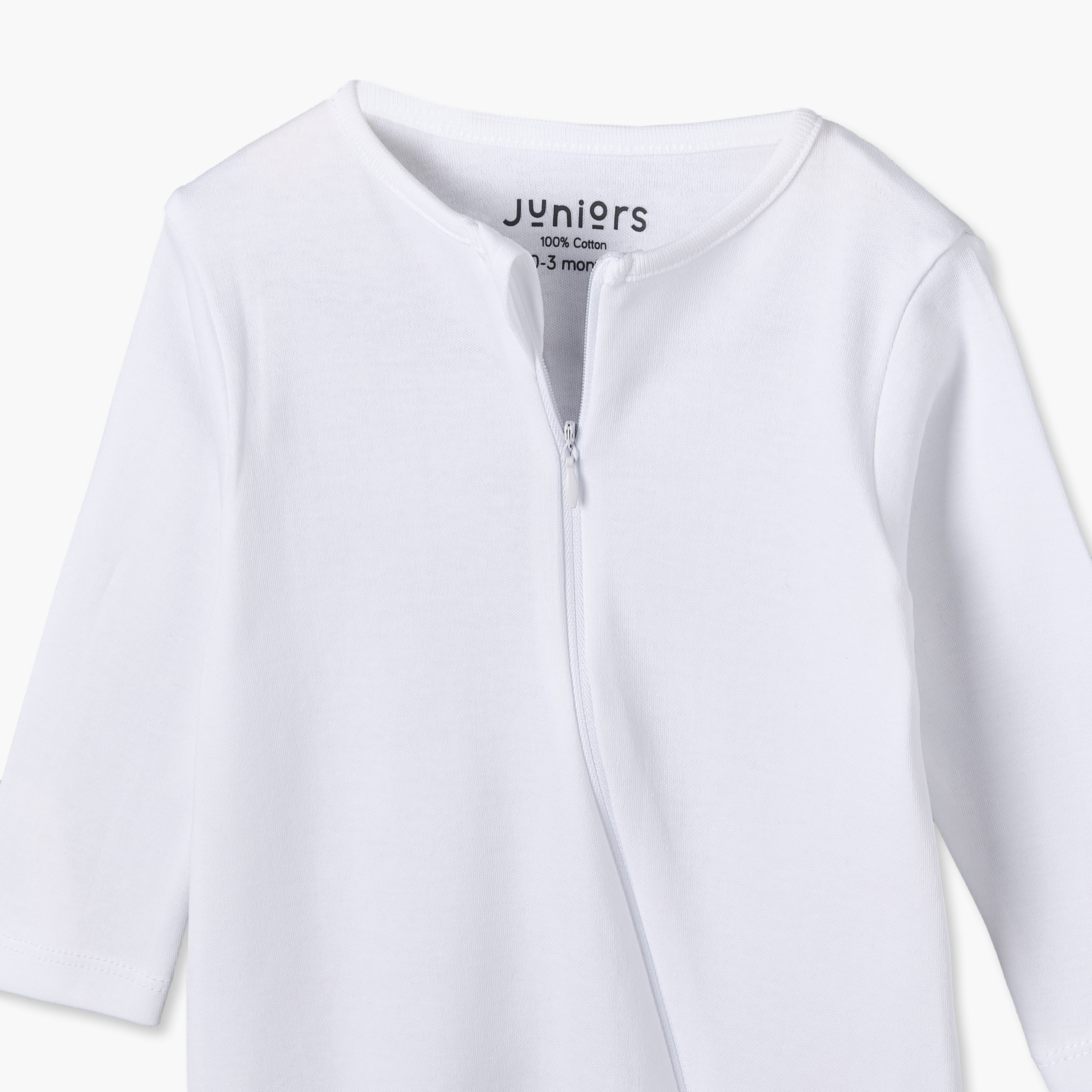 طقم من 3 - بدلة نوم بياقة مستديرة وأكمام طويلة وسحاب إغلاق من جونيورز-baby-girls-clothing-nightwear-sleepsuits-image-8