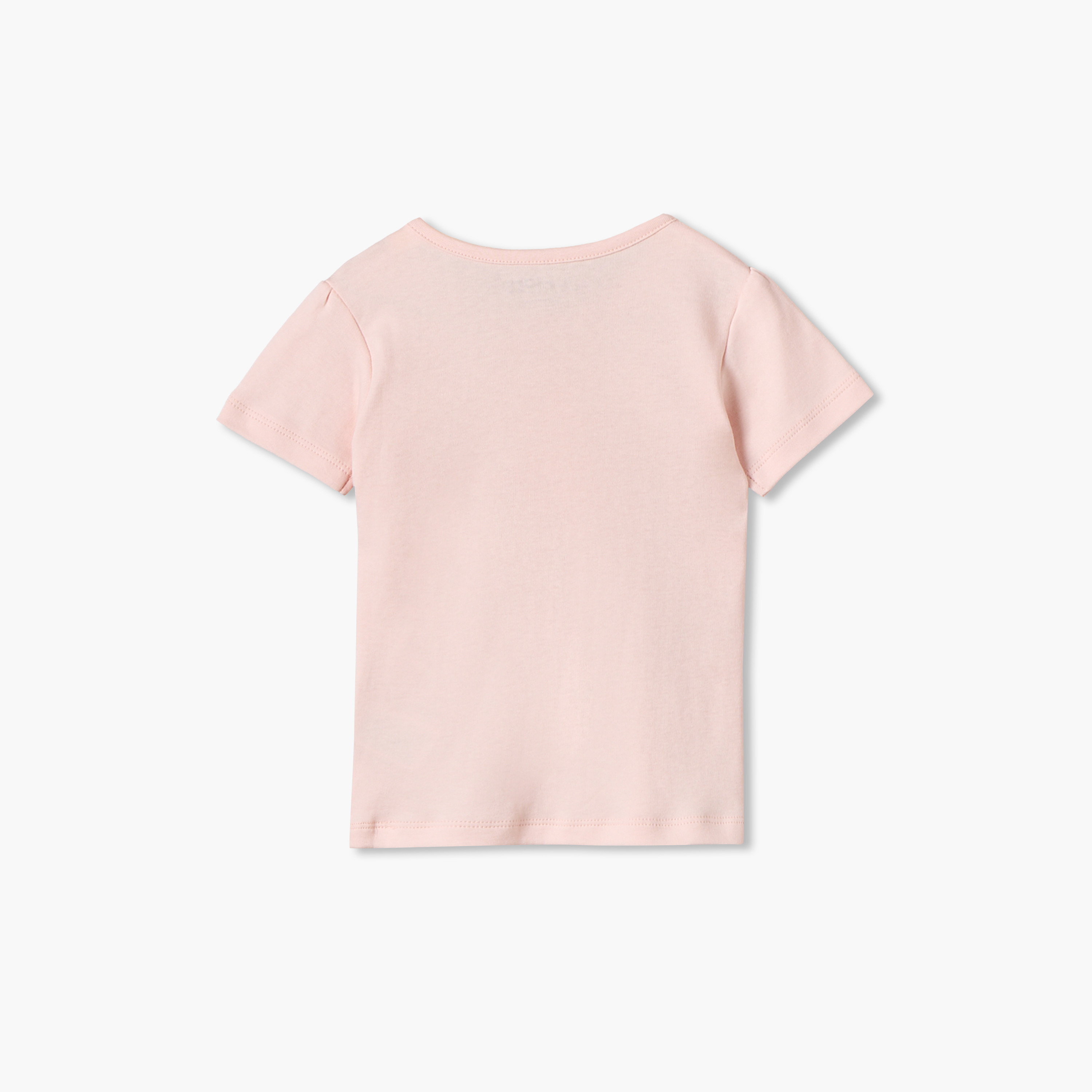 تيشيرت بياقة ضيقة وأكمام قصيرة بطبعات دب من جونيورز - عبوة من 5 قطع-girls-clothing-schoolwear-tshirts-image-3