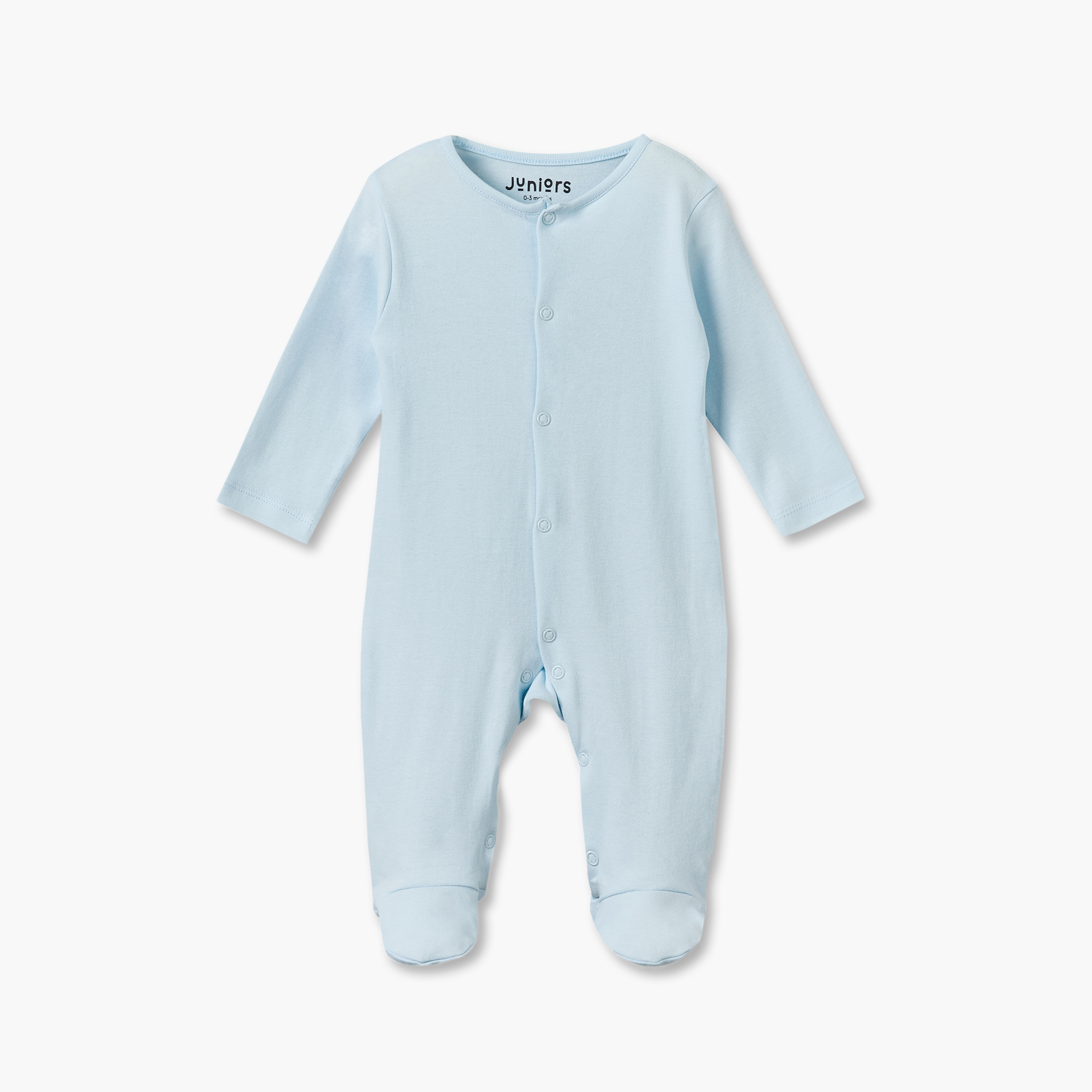 طقم بدلات نوم قطن برقبة ضيقة وأكمام طويلة وأزرار كبس 5 قطع من جونيورز-baby-girls-clothing-nightwear-sleepsuits-image-5