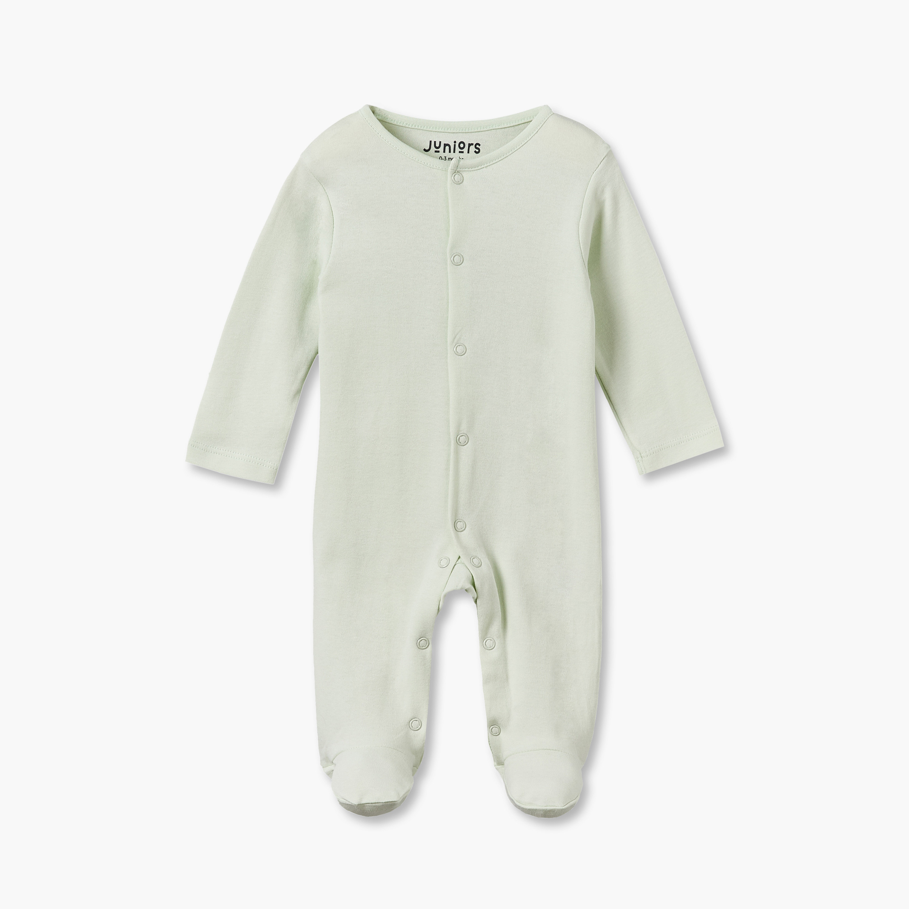 Pack of 5 Juniors Cotton Crew Neck Long Sleeves Sleepsuit with Snap Button Closure-baby-boys-clothing-nightwear-sleepsuits-image-3