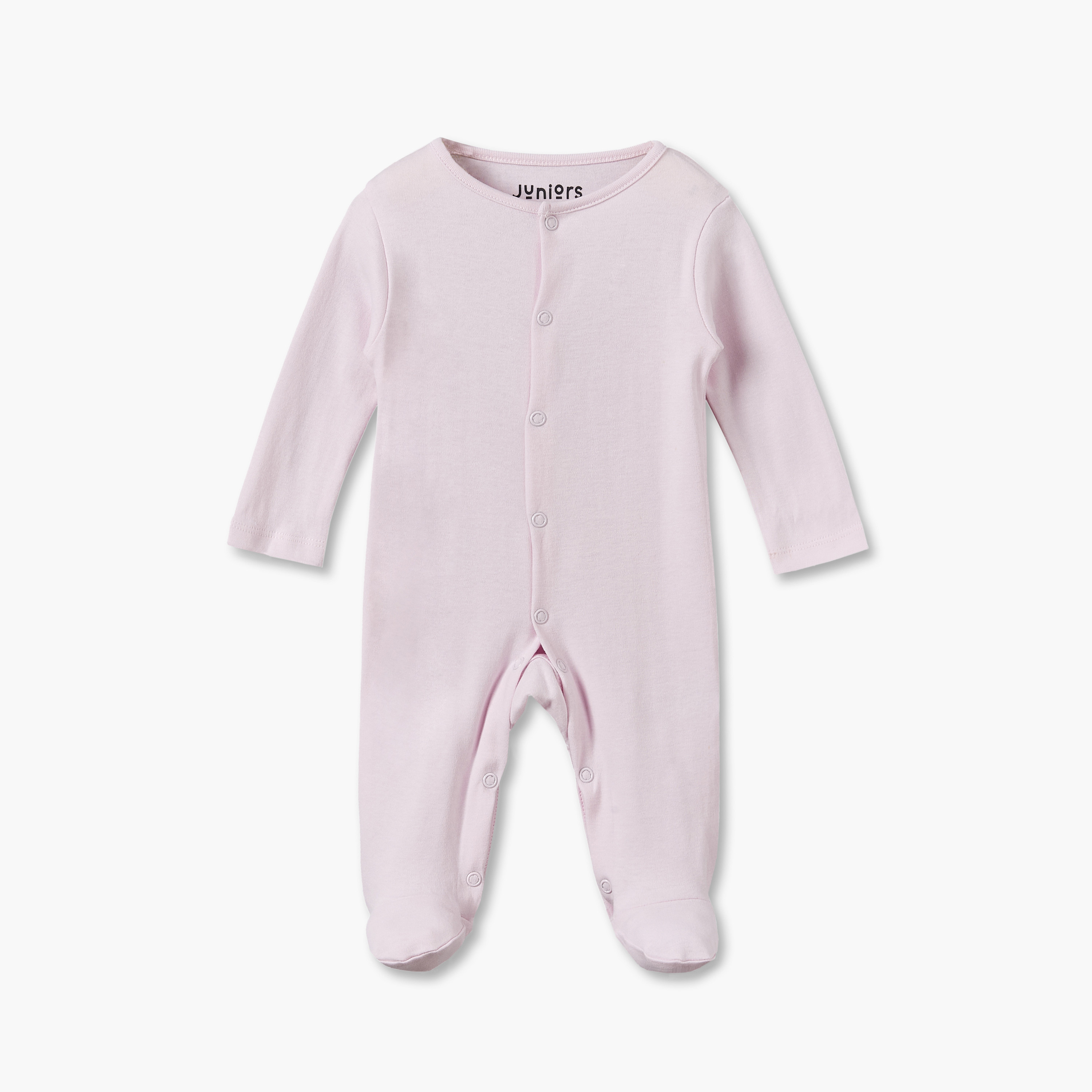 Pack of 5 Juniors Cotton Crew Neck Long Sleeves Sleepsuit with Snap Button Closure-baby-boys-clothing-nightwear-sleepsuits-image-5