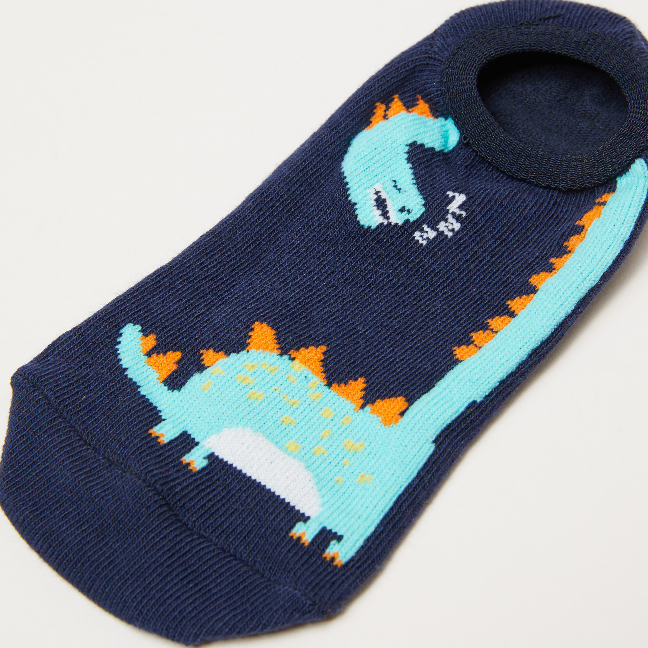 جوارب غير مرئية بنقش مطبوع - مجموعة من ثلاثة أزواج-girls-accessories-socks-image-2