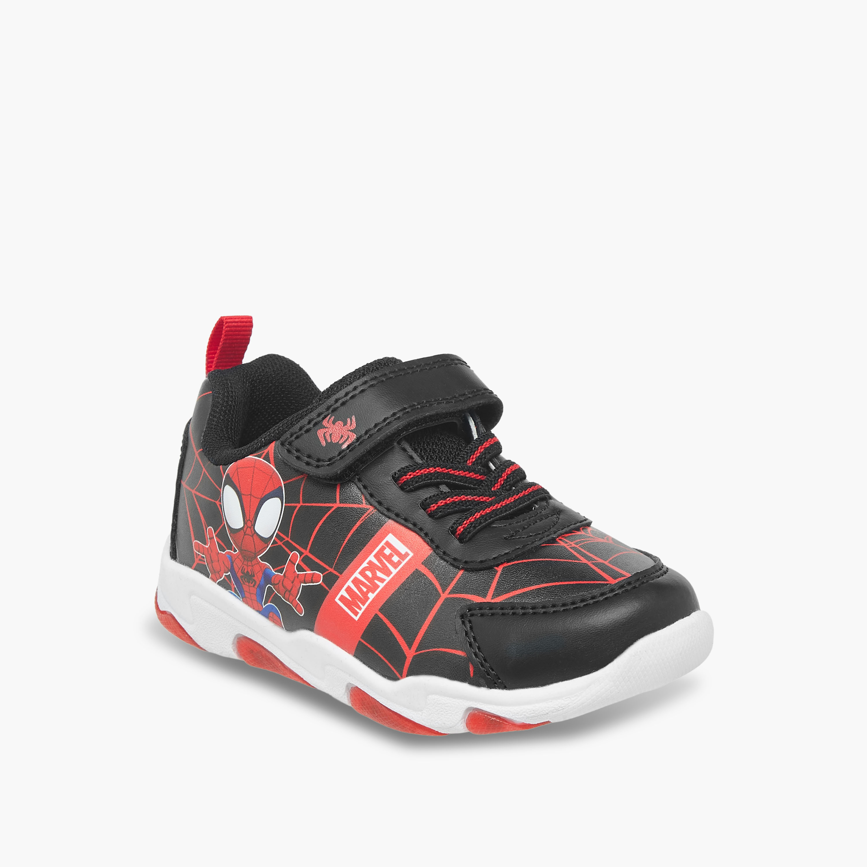 Marvel Boys Spider-Man Print Hook & Loop Sneakers-boys-shoes-sneakers-image-2