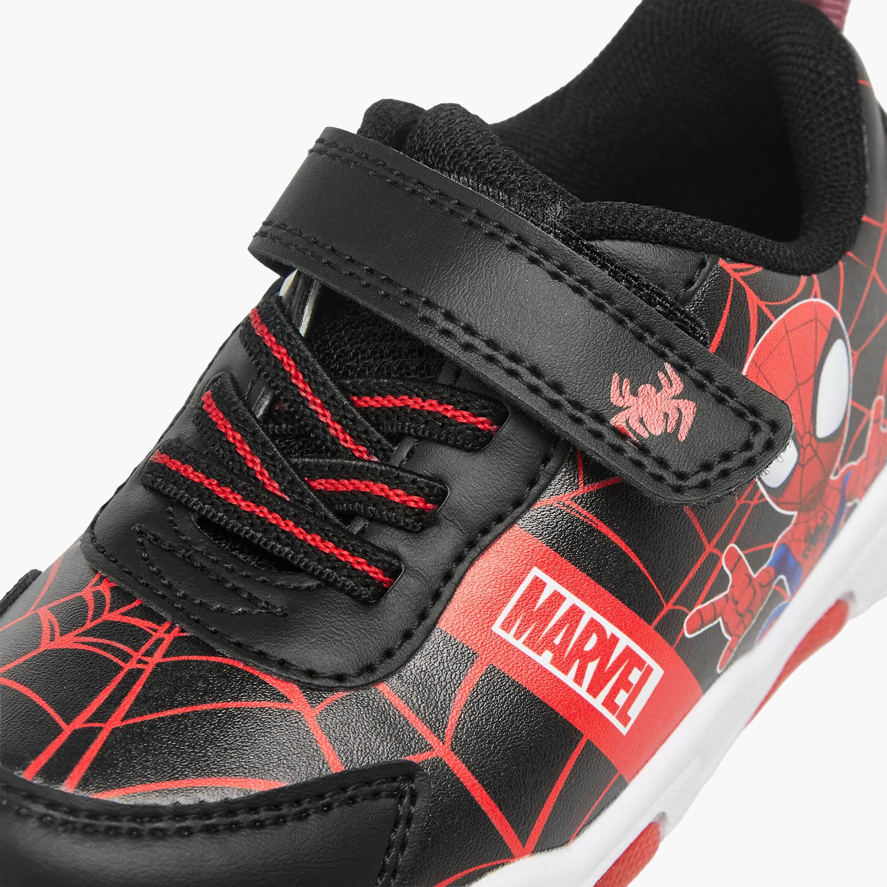 Marvel Boys Spider-Man Print Hook & Loop Sneakers-boys-shoes-sneakers-image-4