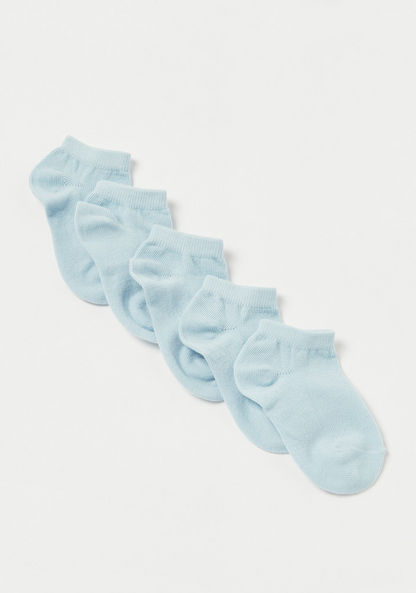 Juniors Solid Ankle Length Socks - Set of 5-Socks-image-1