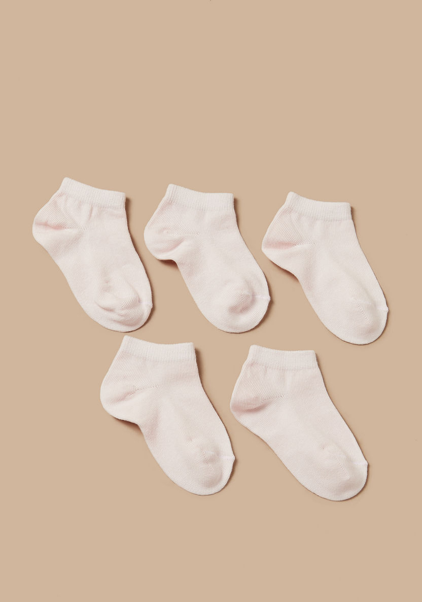 Juniors Solid Ankle Length Socks - Set of 5-Socks-image-0