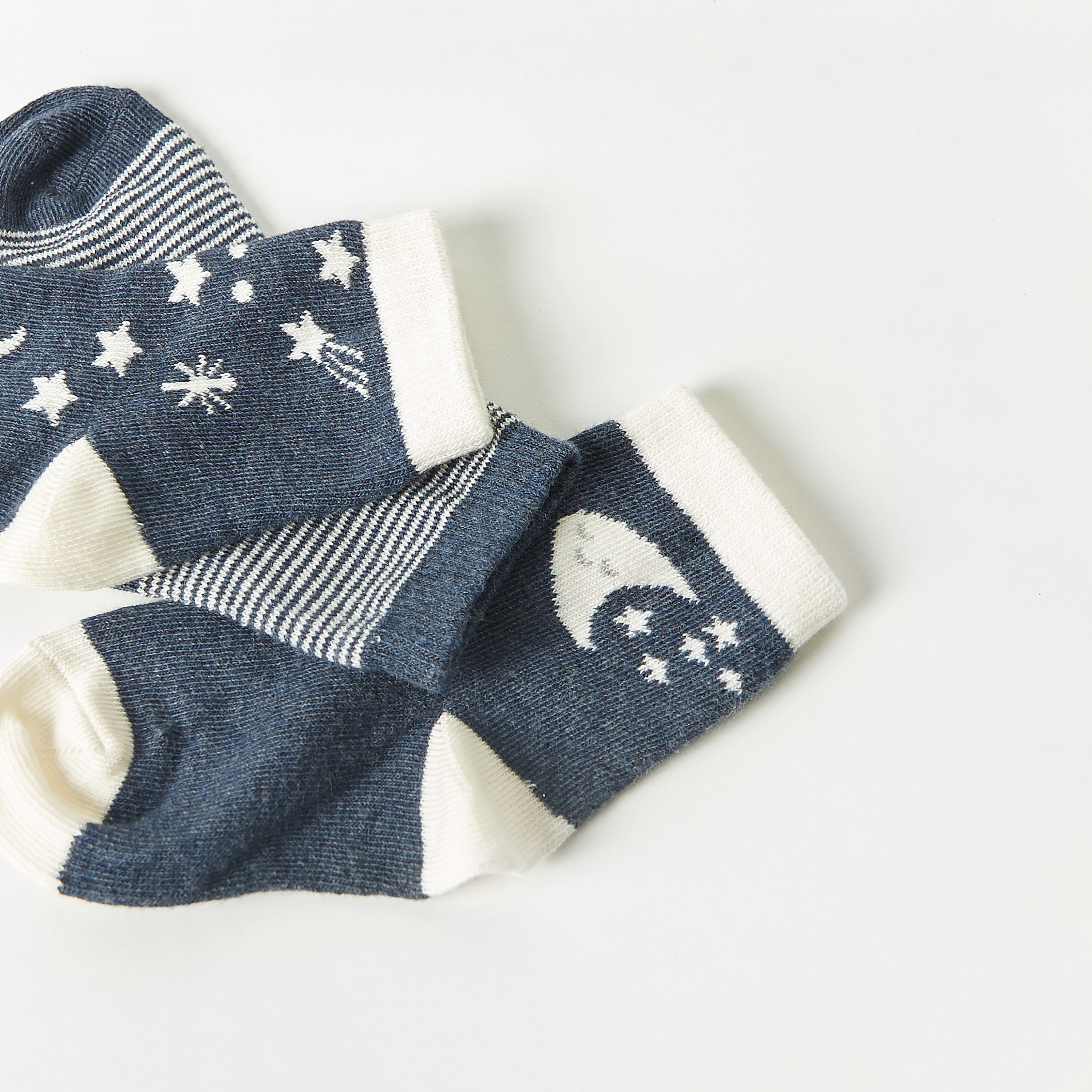 Juniors Printed Crew Length Socks - Set of 3-baby-boys-accessories-socks-image-3
