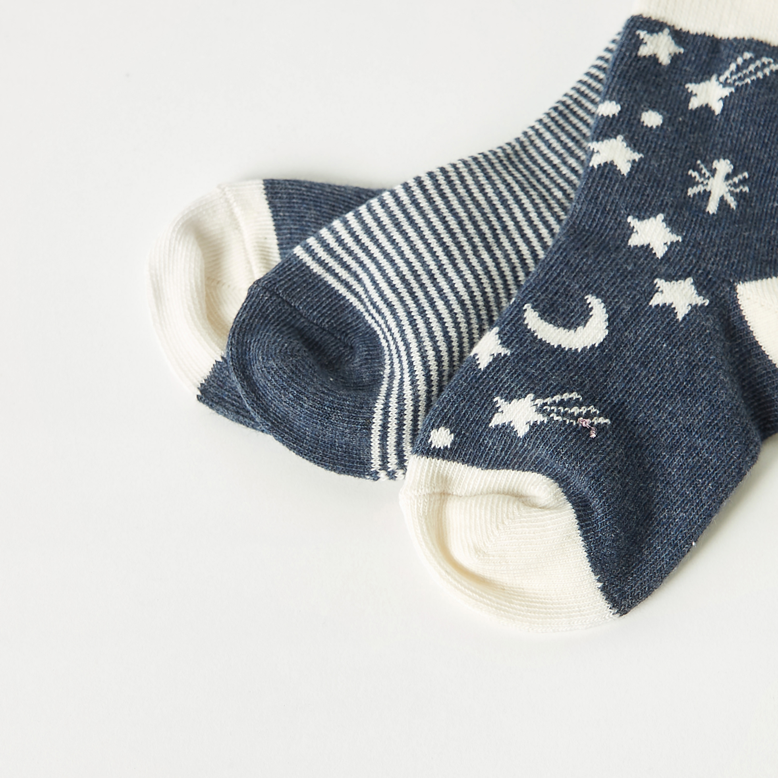 Juniors Printed Crew Length Socks - Set of 3-baby-boys-accessories-socks-image-4