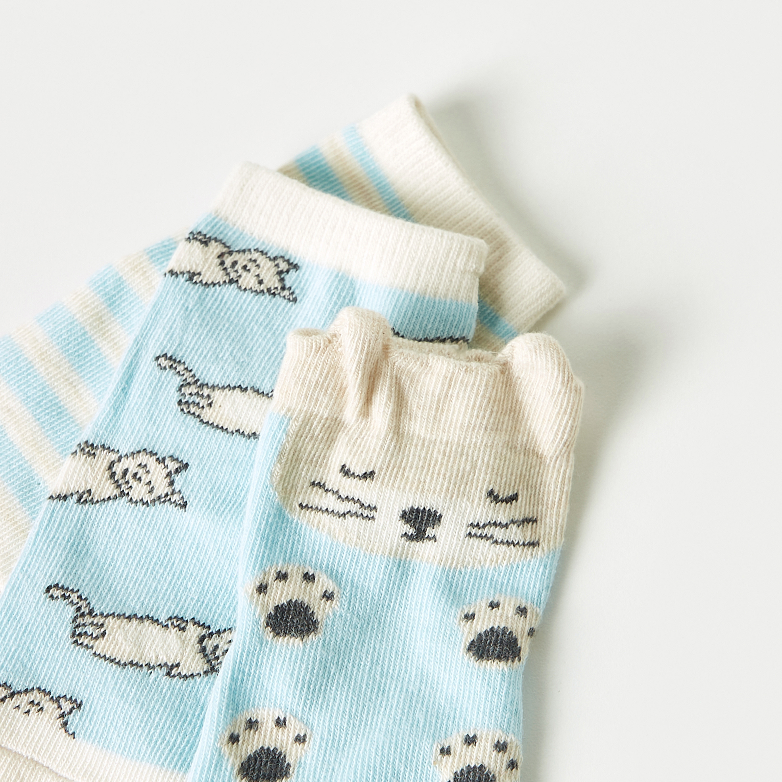 Juniors Textured Ankle Length Socks - Set of 3-promo_babyshop_Buy3for1_KWT230426-image-3