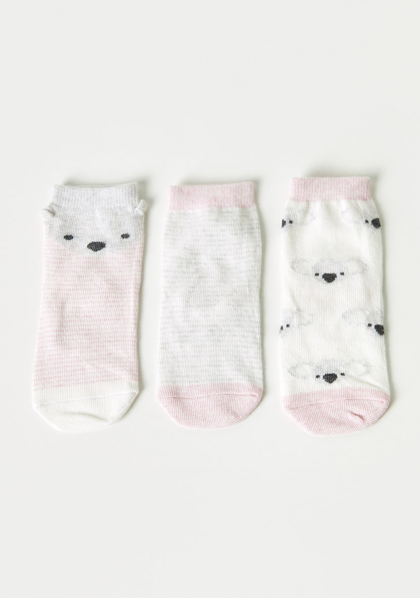 Juniors Printed Ankle Length Socks - Set of 3-Socks-image-0