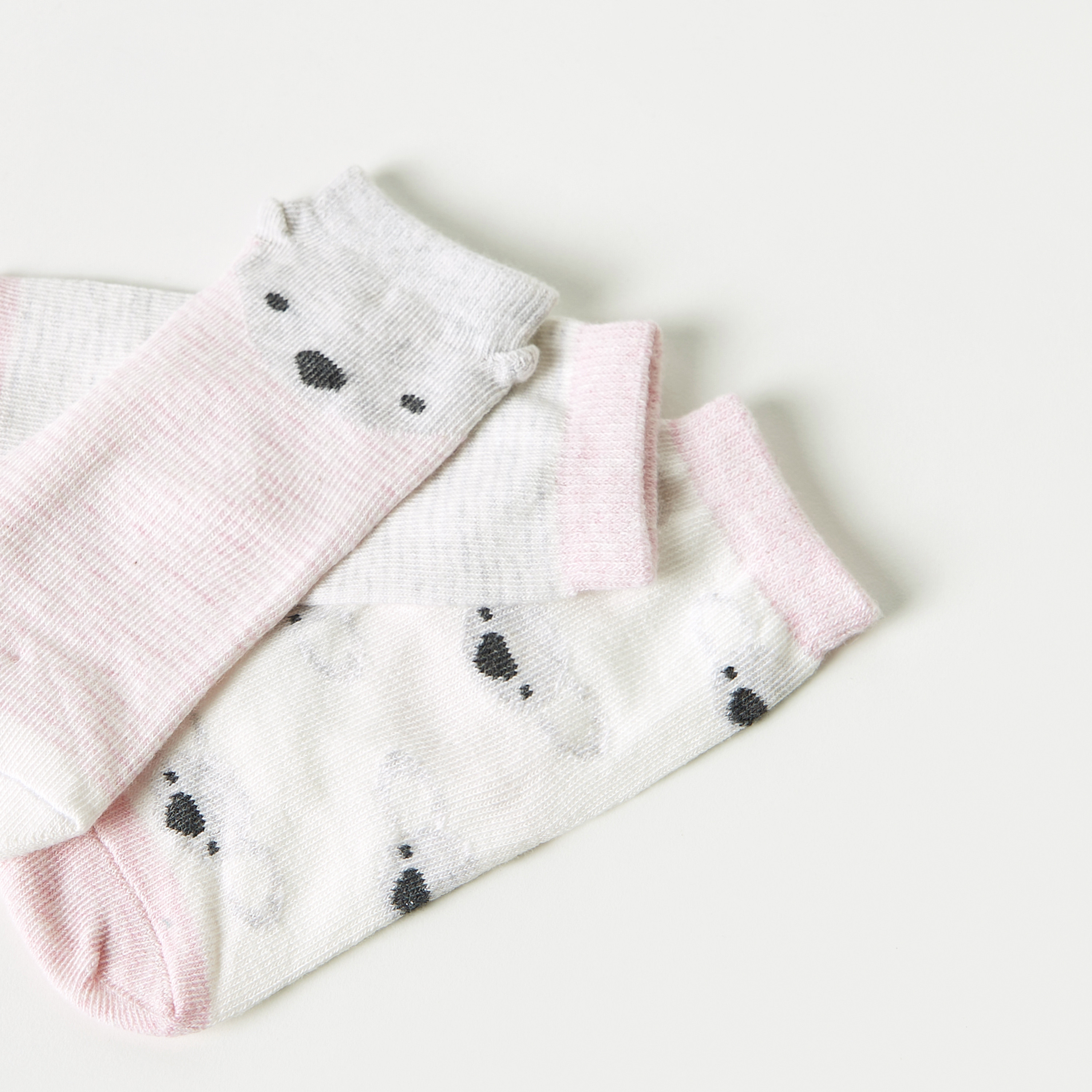 Juniors Printed Ankle Length Socks - Set of 3-baby-girls-accessories-socks-image-3