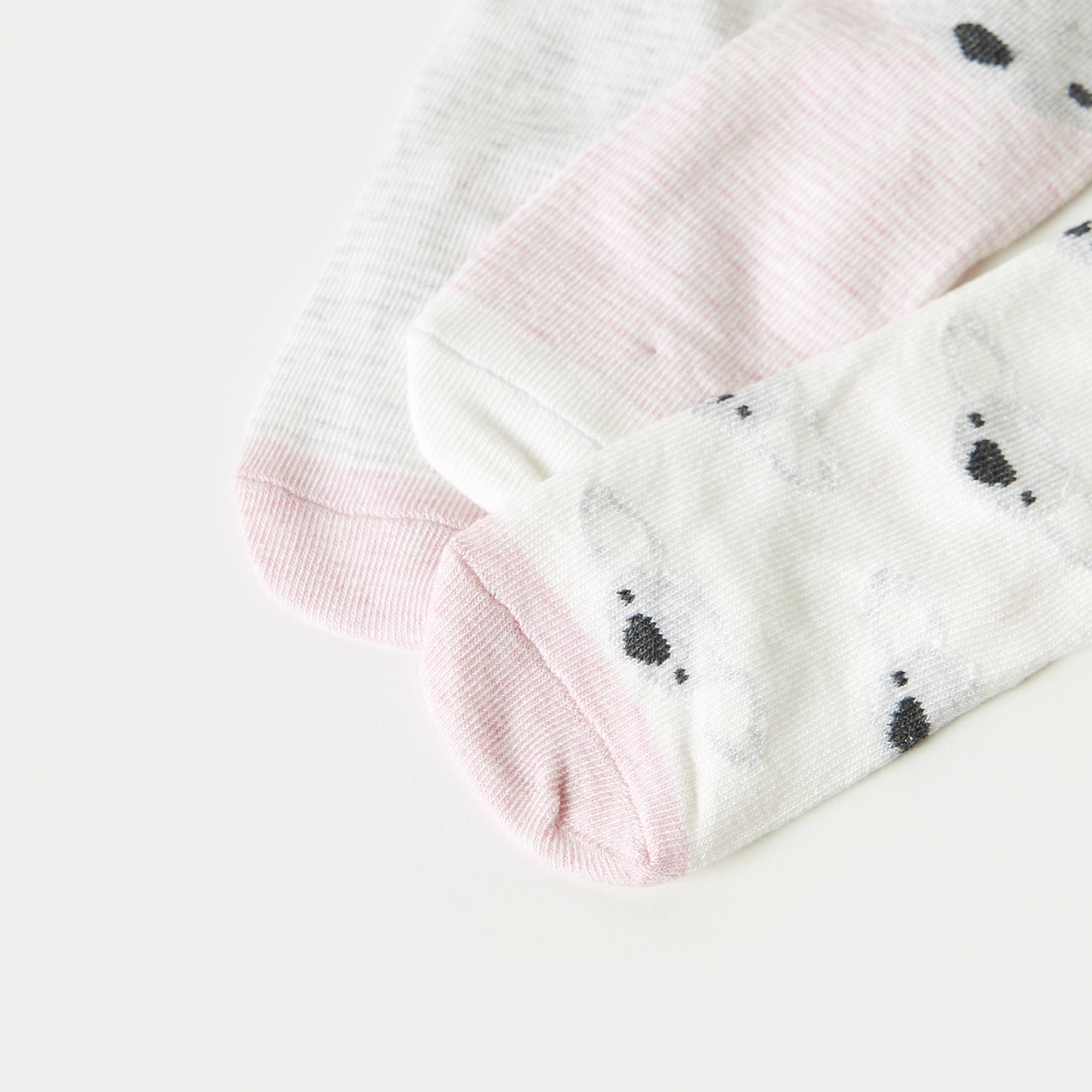 Juniors Printed Ankle Length Socks - Set of 3-baby-girls-accessories-socks-image-4