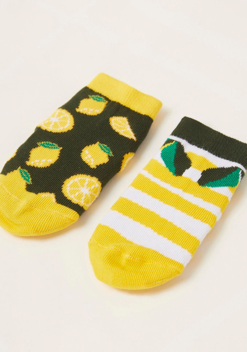 Juniors Printed Socks with Cuffed Hem-Socks-image-1