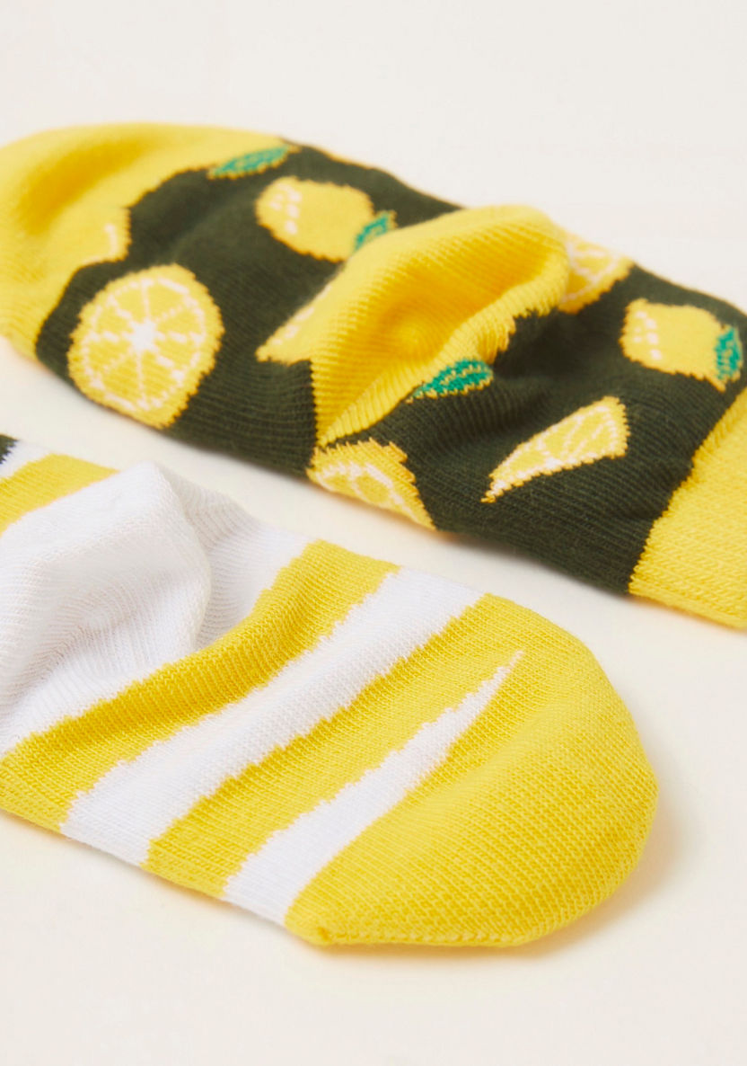 Juniors Printed Socks with Cuffed Hem-Socks-image-3