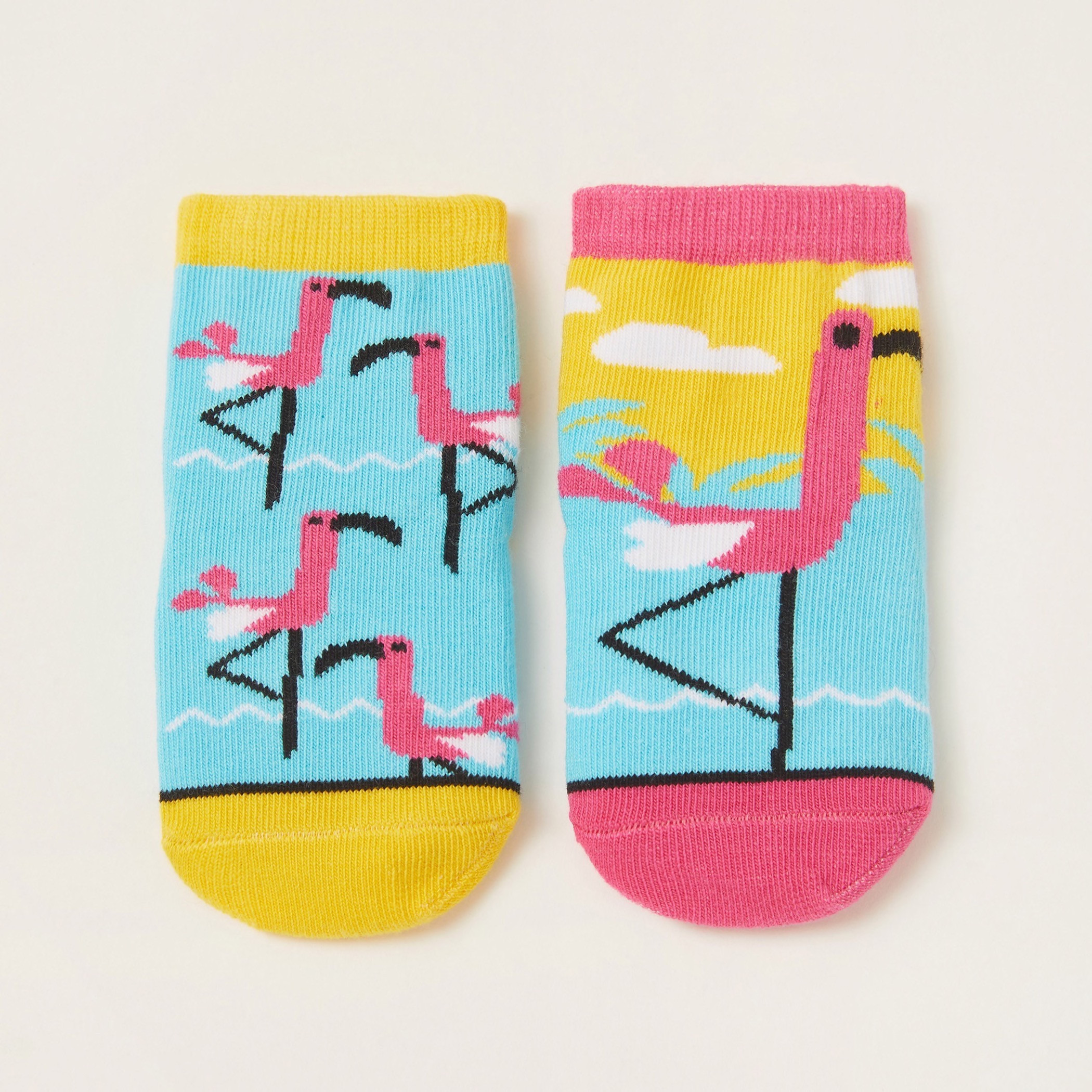 Juniors Printed Socks with Cuffed Hem-baby-girls-accessories-socks-image-1