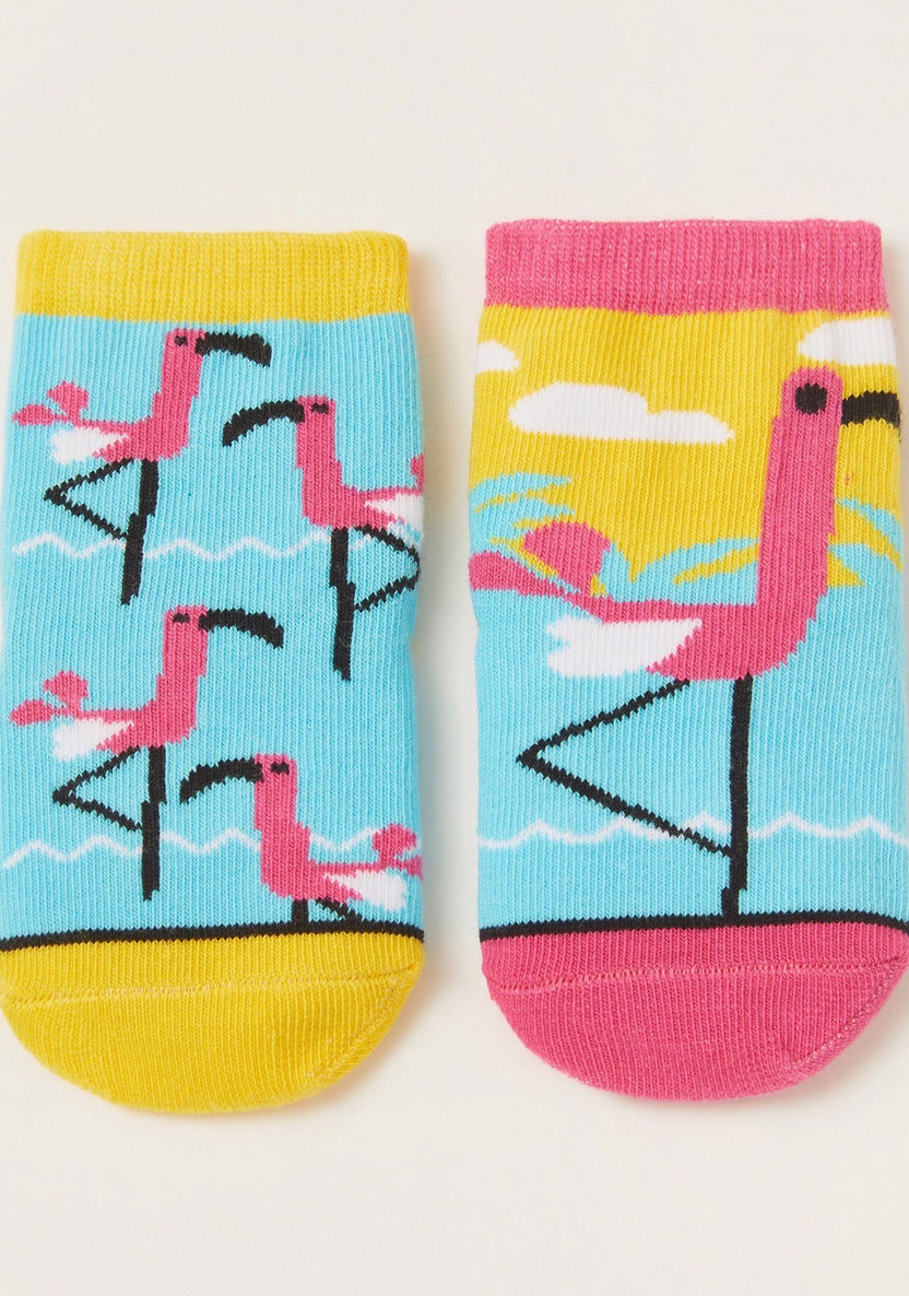 Juniors Printed Socks with Cuffed Hem-Socks-image-0