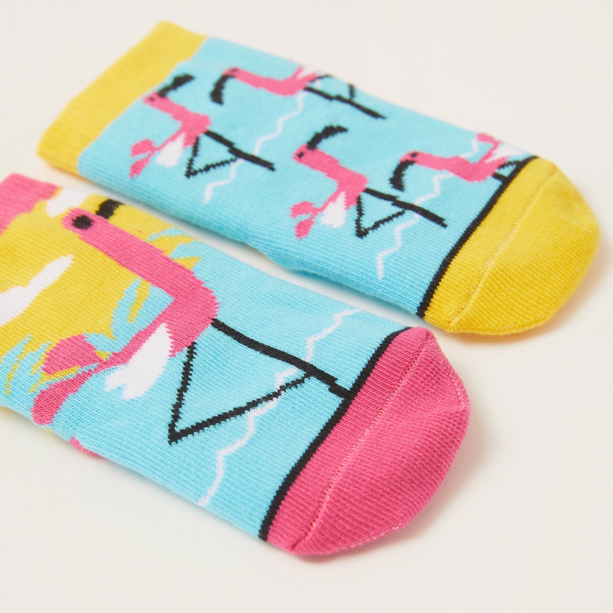 Juniors Printed Socks with Cuffed Hem-baby-girls-accessories-socks-image-3