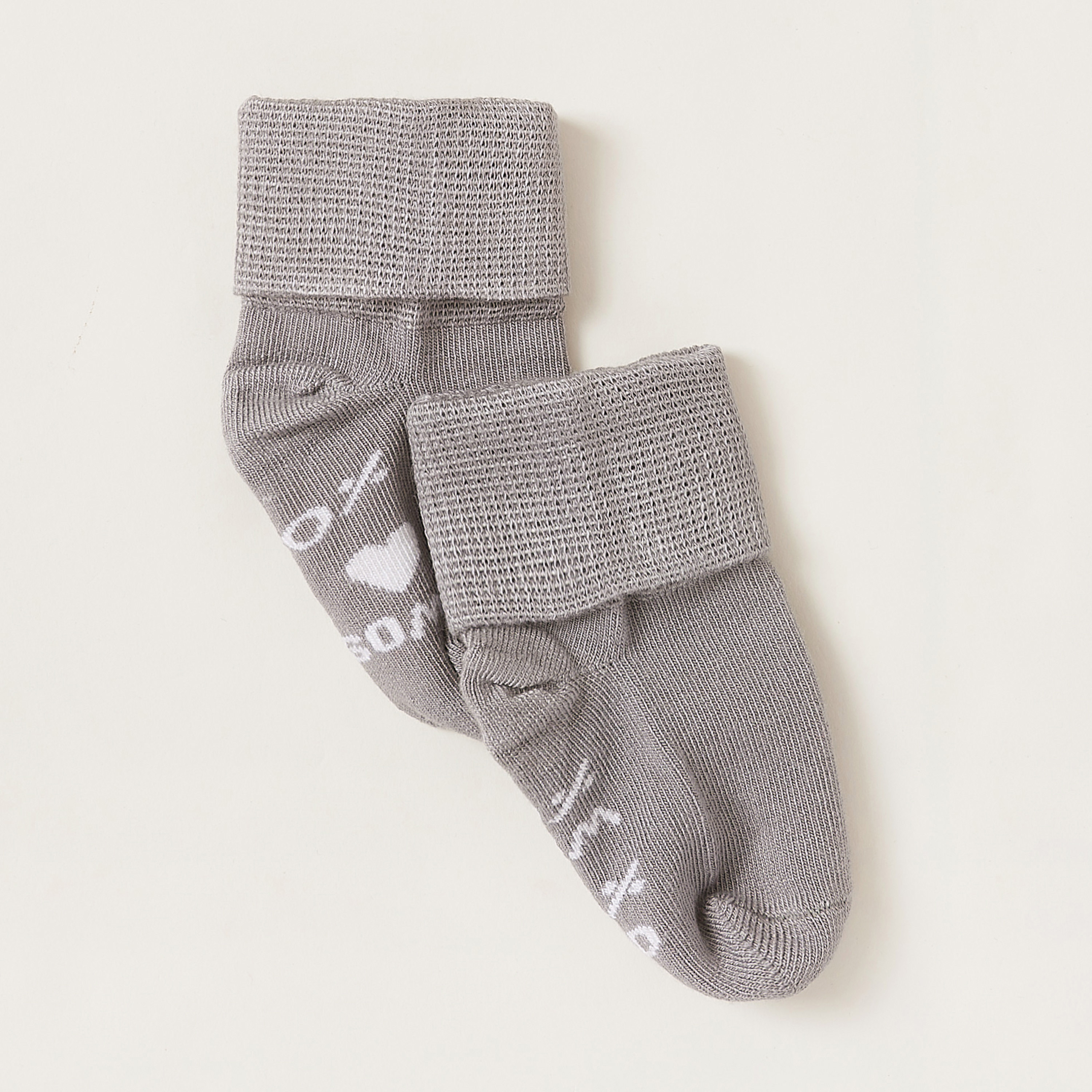 Giggles Slogan Textured Ankle Length Socks-baby-girls-accessories-socks-image-2