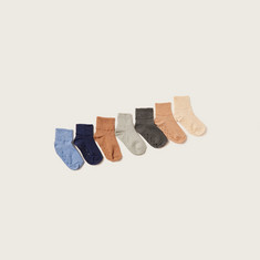 Love Earth Ribbed Ankle Length Organic Socks - Set of 7