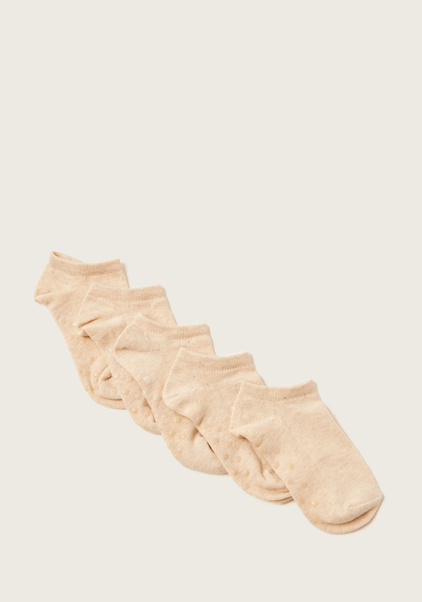 Love Earth Solid Ankle Length Organic Socks - Set of 5-Multipacks-image-1