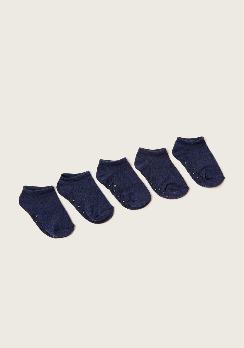 Love Earth Solid Ankle Length Organic Socks - Set of 5-Socks-image-0