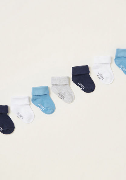 Juniors Printed Socks with Rolled Hem - Set of 7-Multipacks-image-0
