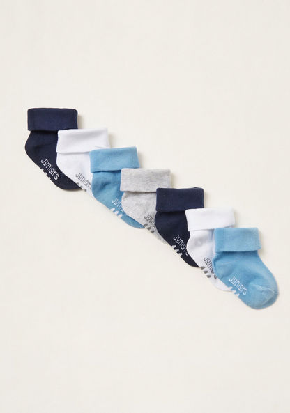 Juniors Printed Socks with Rolled Hem - Set of 7-Multipacks-image-1