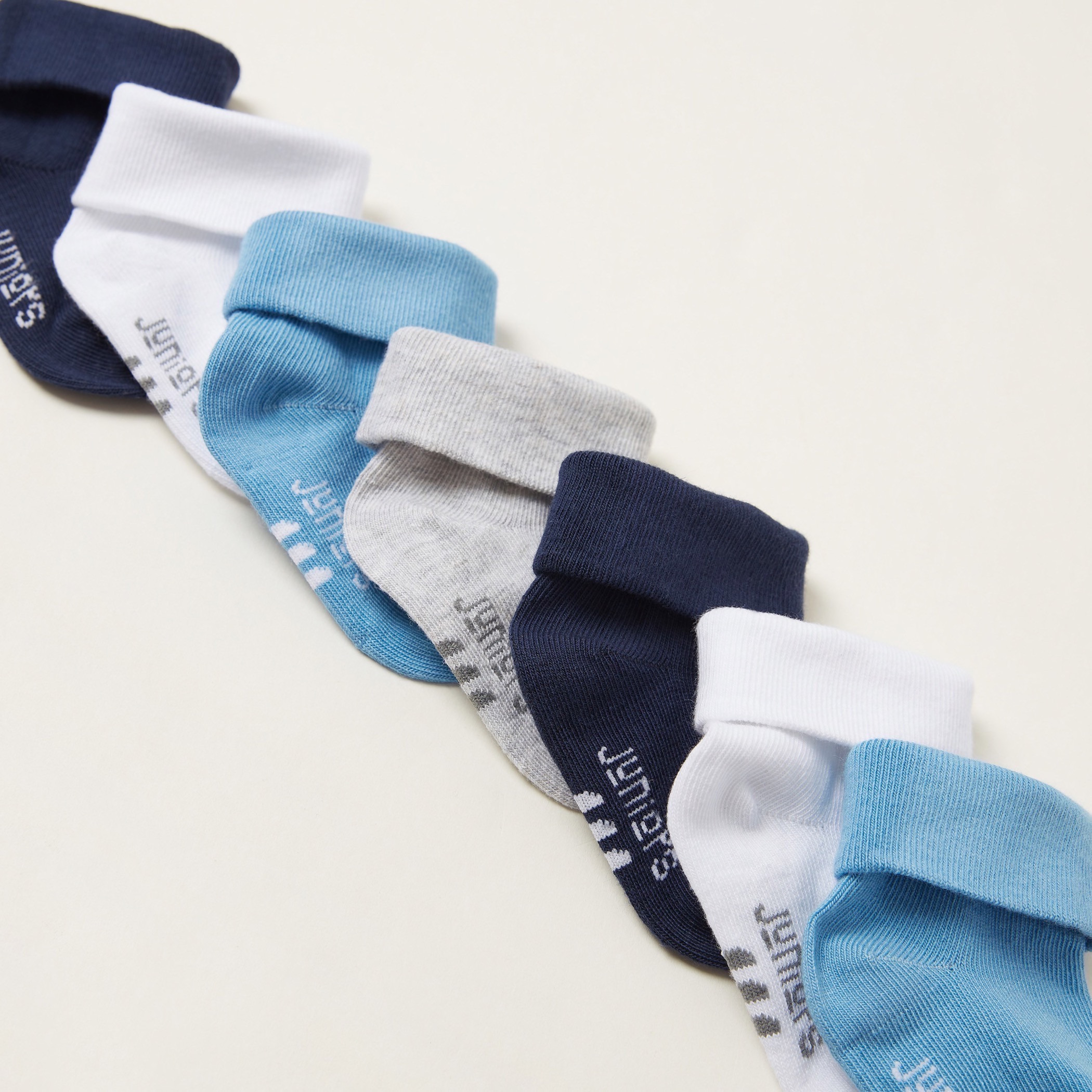 Juniors Printed Socks with Rolled Hem - Set of 7-baby-boys-clothing-multipacks-image-3