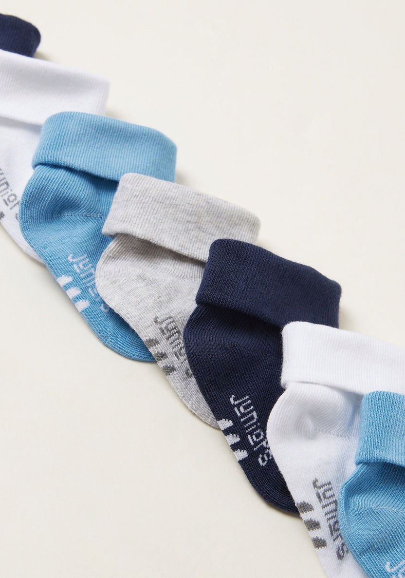 Juniors Printed Socks with Rolled Hem - Set of 7-Socks-image-2