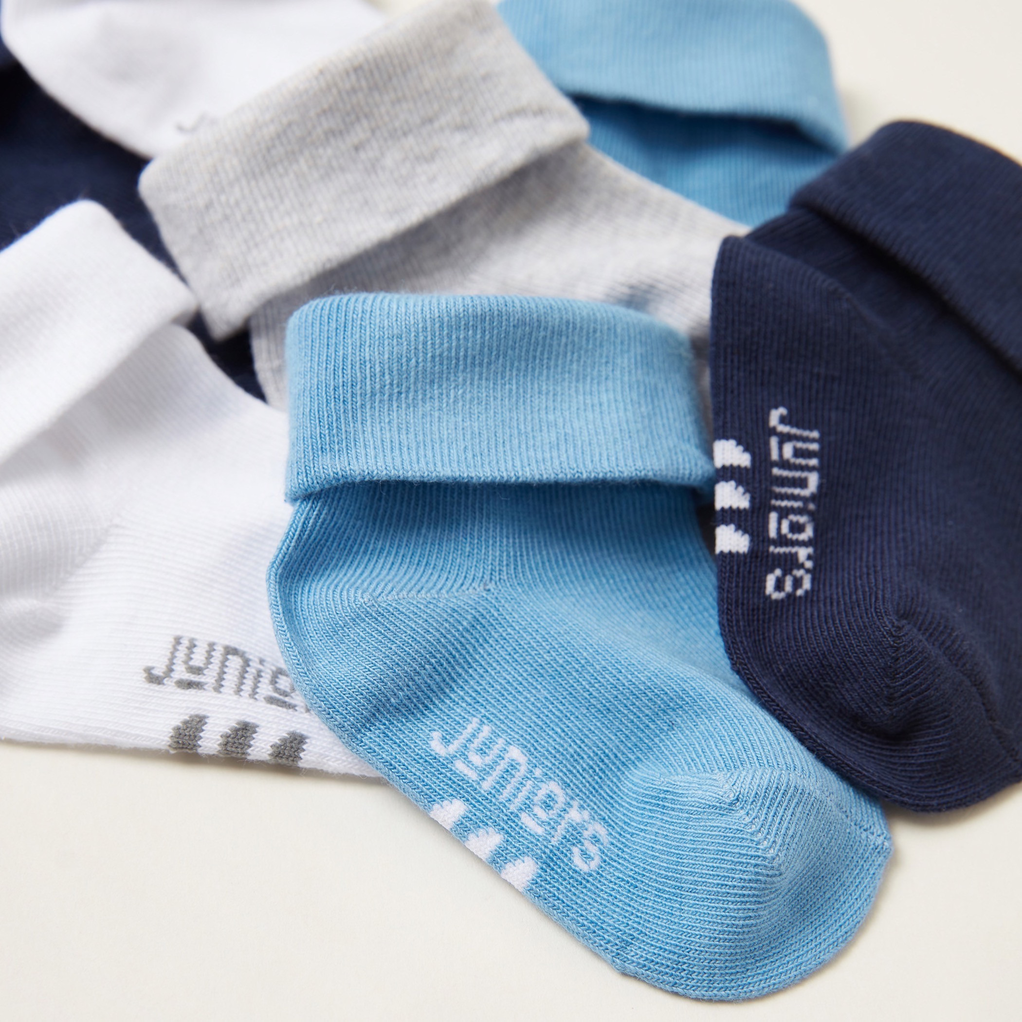 Juniors Printed Socks with Rolled Hem - Set of 7-baby-boys-clothing-multipacks-image-4