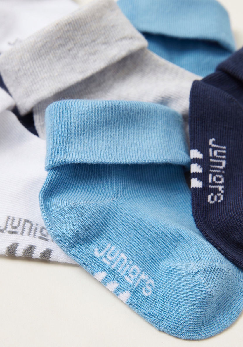 Juniors Printed Socks with Rolled Hem - Set of 7-Socks-image-3