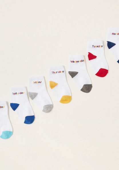 Juniors Weekdays Print Socks - Set of 7-Socks-image-0