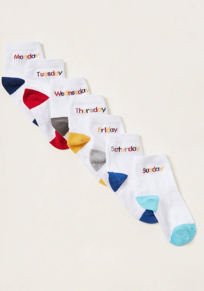 Juniors Weekdays Print Socks - Set of 7-Socks-image-1