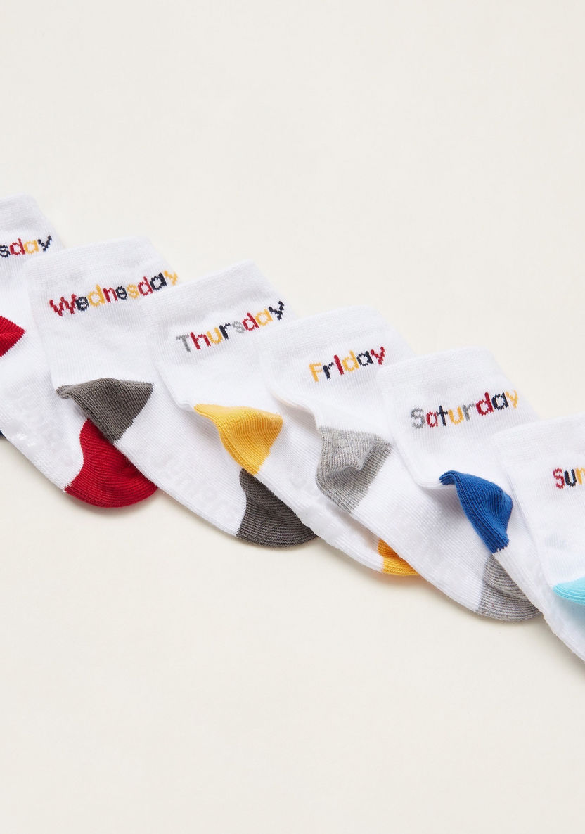 Juniors Weekdays Print Socks - Set of 7-Socks-image-2