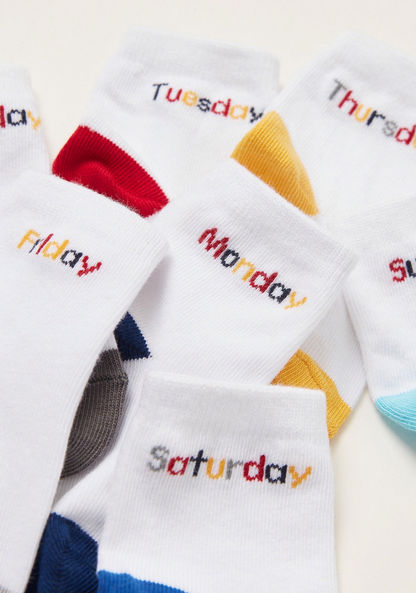 Juniors Weekdays Print Socks - Set of 7-Socks-image-3