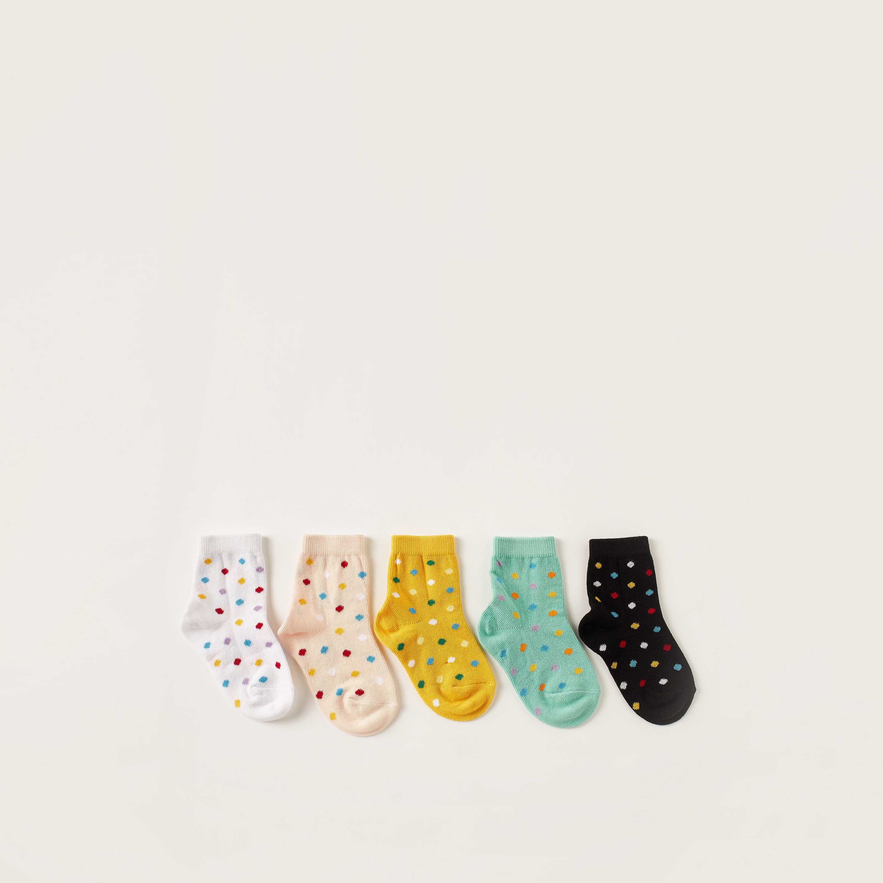 Juniors Printed Socks - Set of 5-baby-girls-accessories-socks-image-1