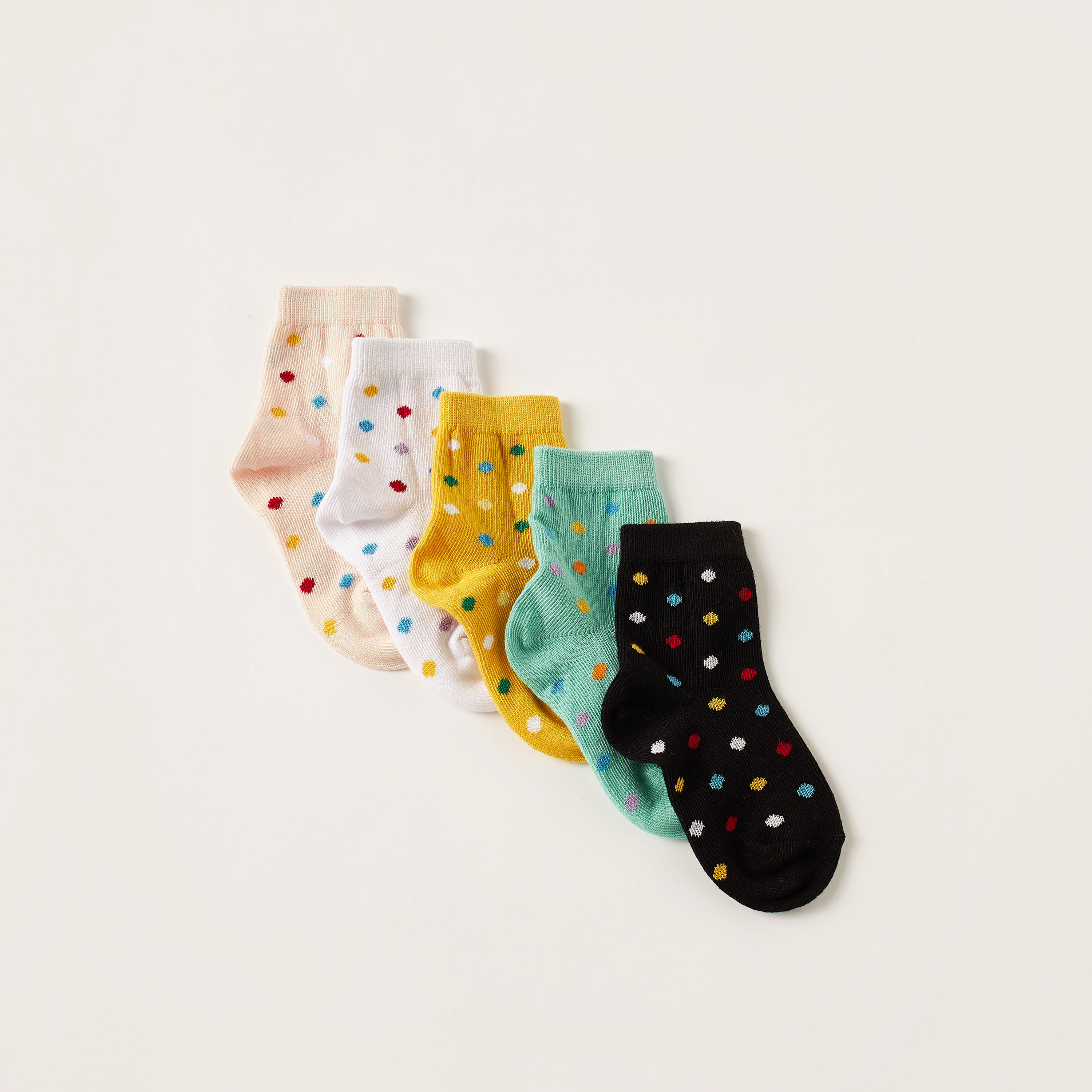 Juniors Printed Socks - Set of 5-baby-girls-accessories-socks-image-2
