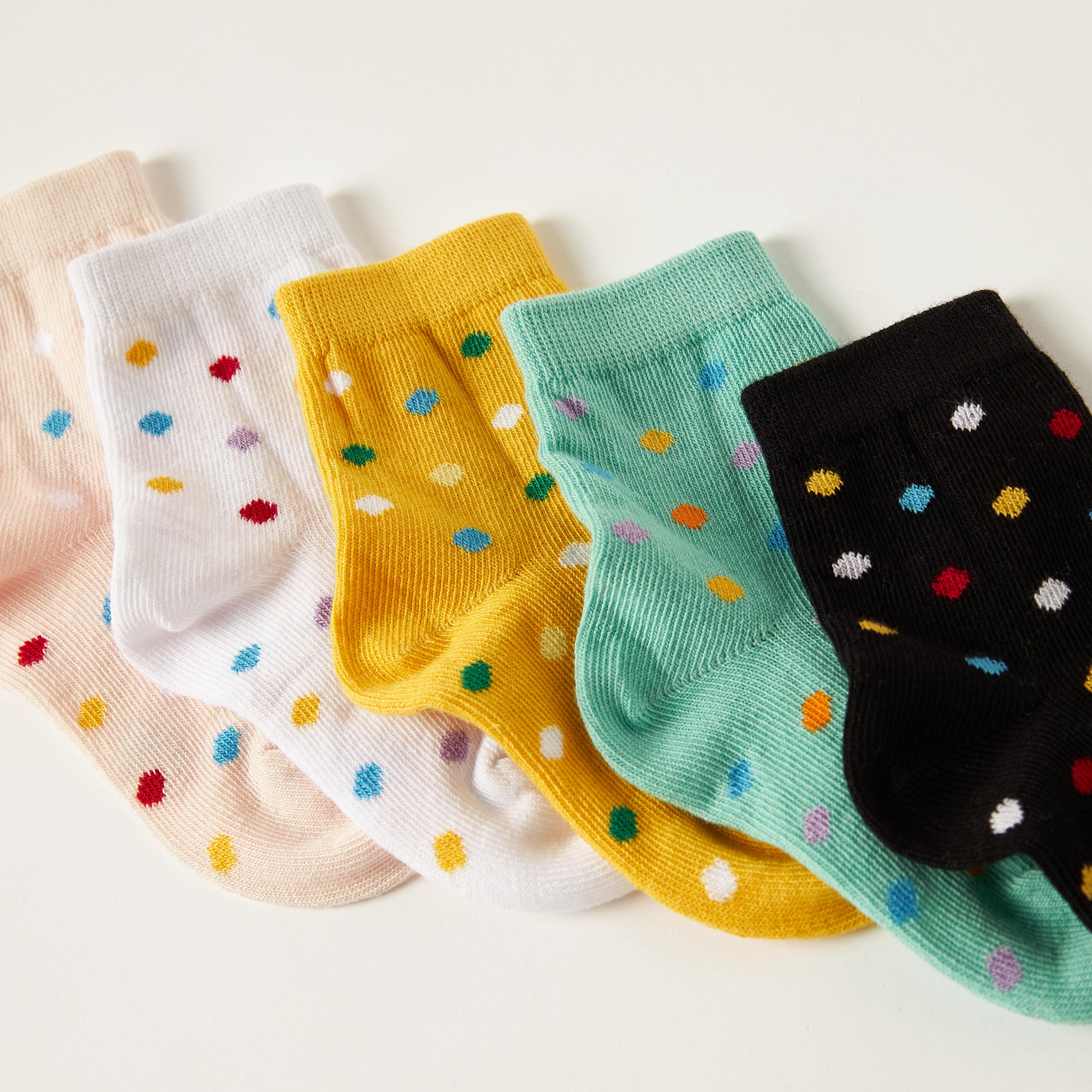 Juniors Printed Socks - Set of 5-baby-girls-accessories-socks-image-3