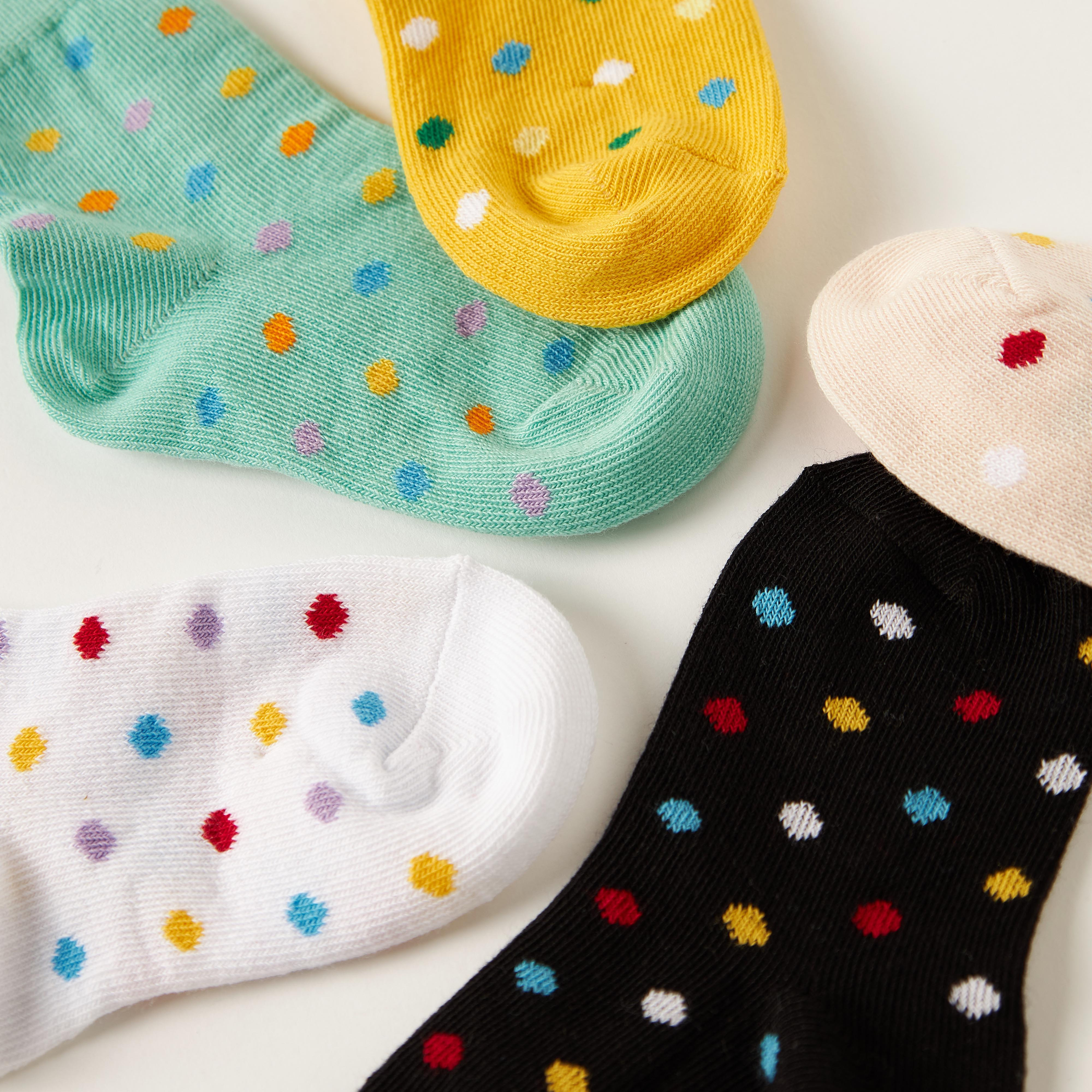 Juniors Printed Socks - Set of 5-baby-girls-accessories-socks-image-4