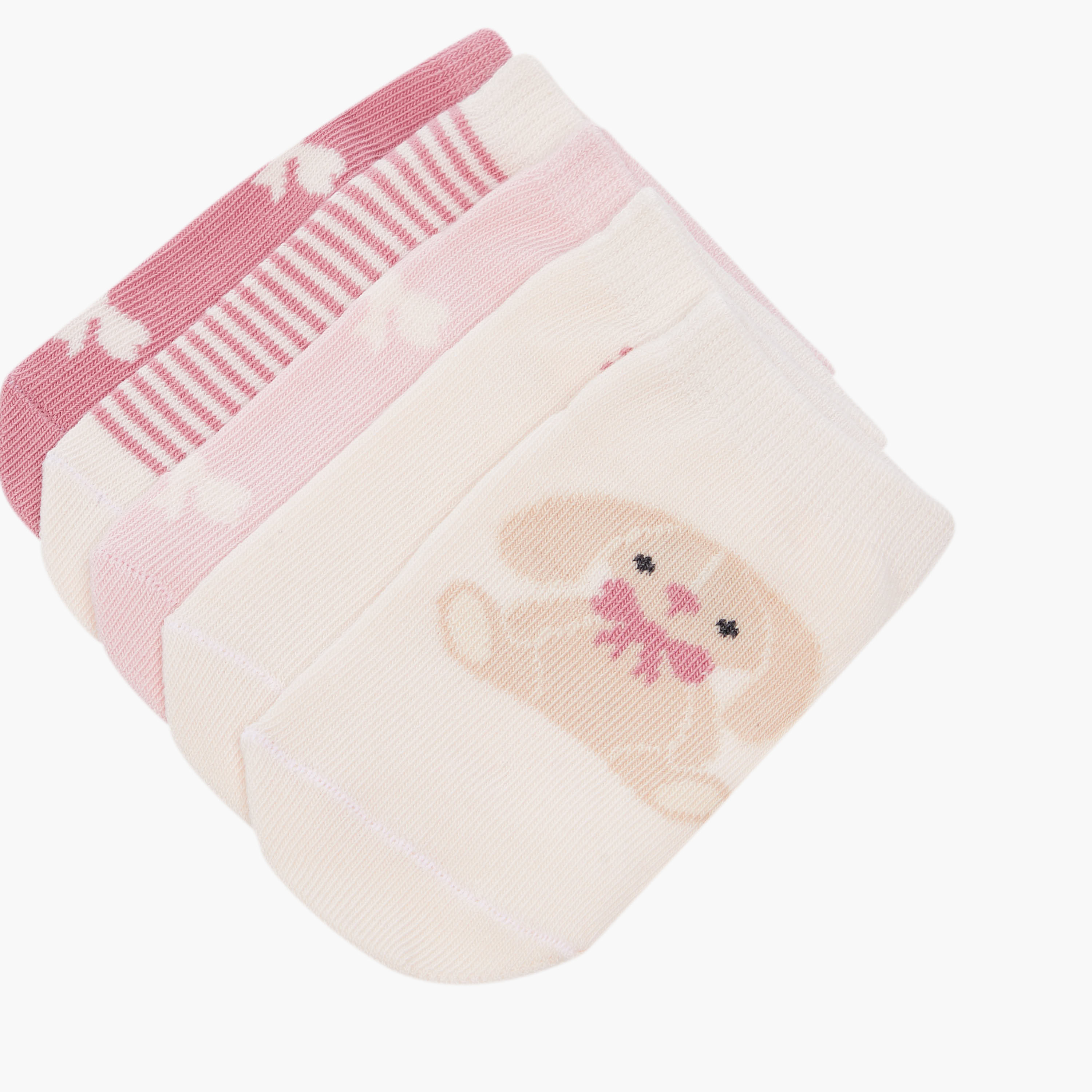 طقم جوارب بطبعات 5 أزواج للبنات من جونيورز-baby-girls-accessories-socks-image-2